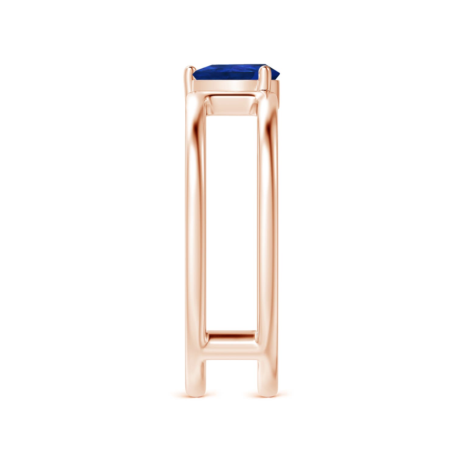 AAA - Blue Sapphire / 0.4 CT / 14 KT Rose Gold