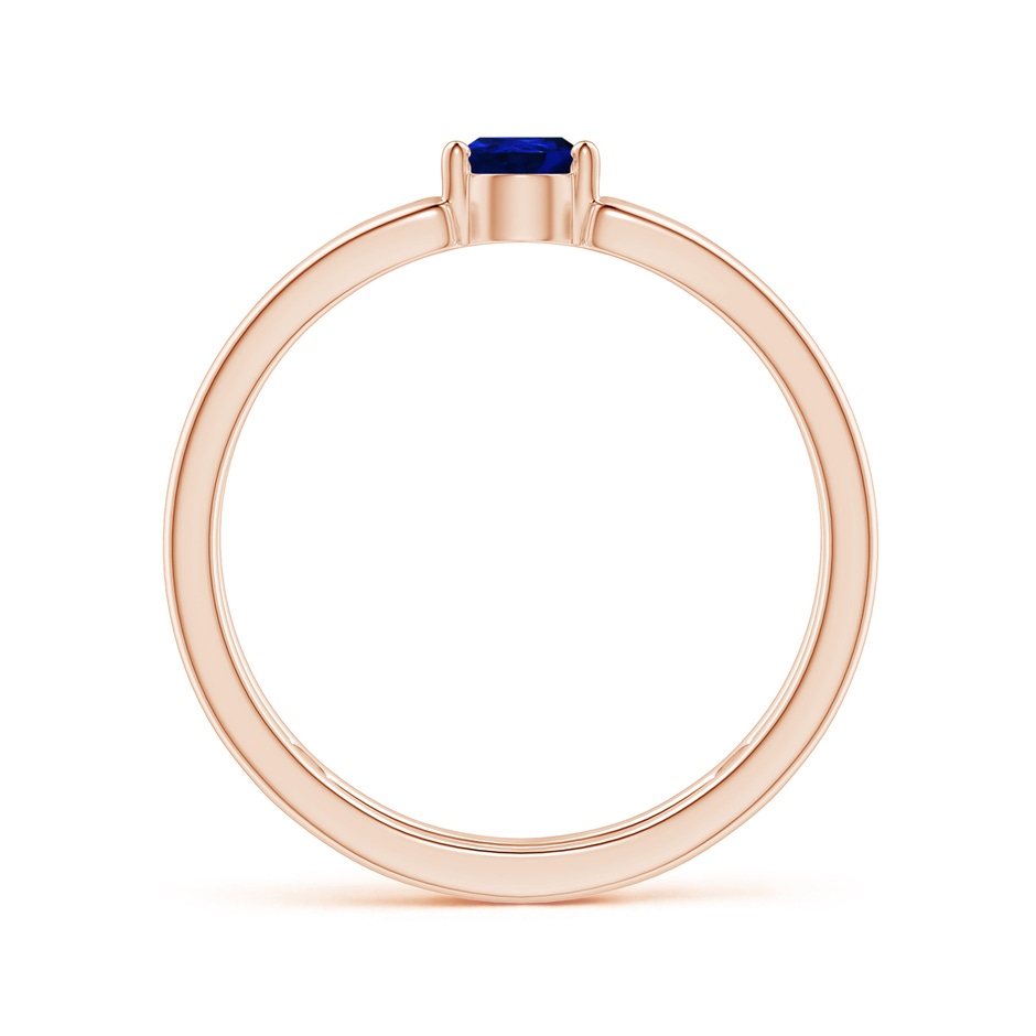 6x4mm AAAA Pear Sapphire Solitaire Parallel Split Shank Ring in Rose Gold side-1
