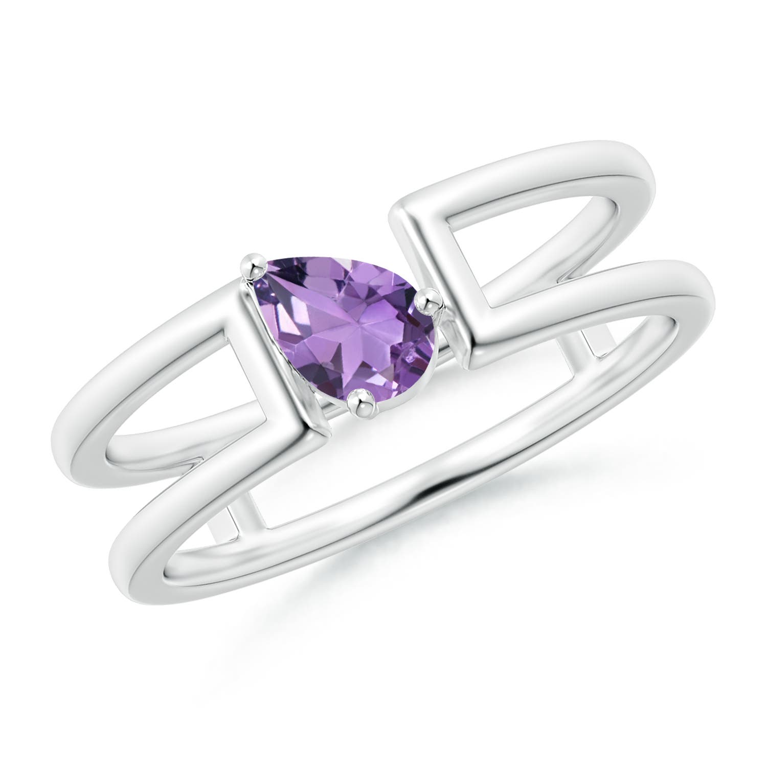 A - Amethyst / 0.33 CT / 14 KT White Gold