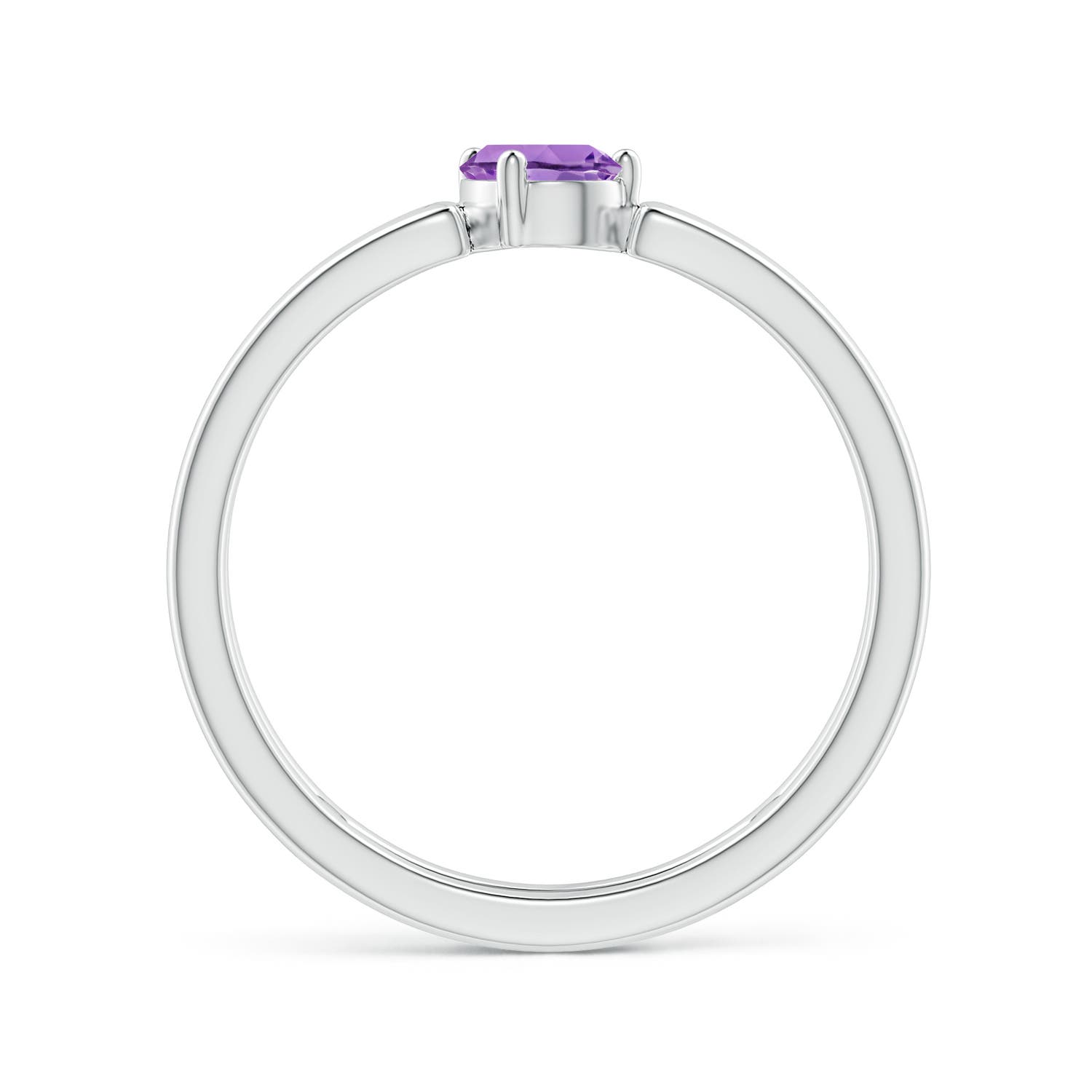 A - Amethyst / 0.33 CT / 14 KT White Gold