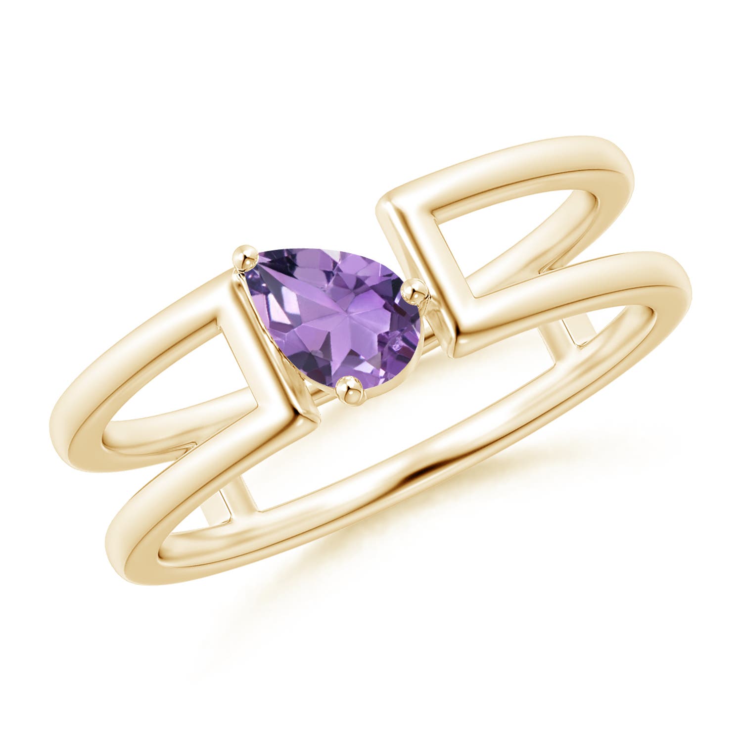 A - Amethyst / 0.33 CT / 14 KT Yellow Gold