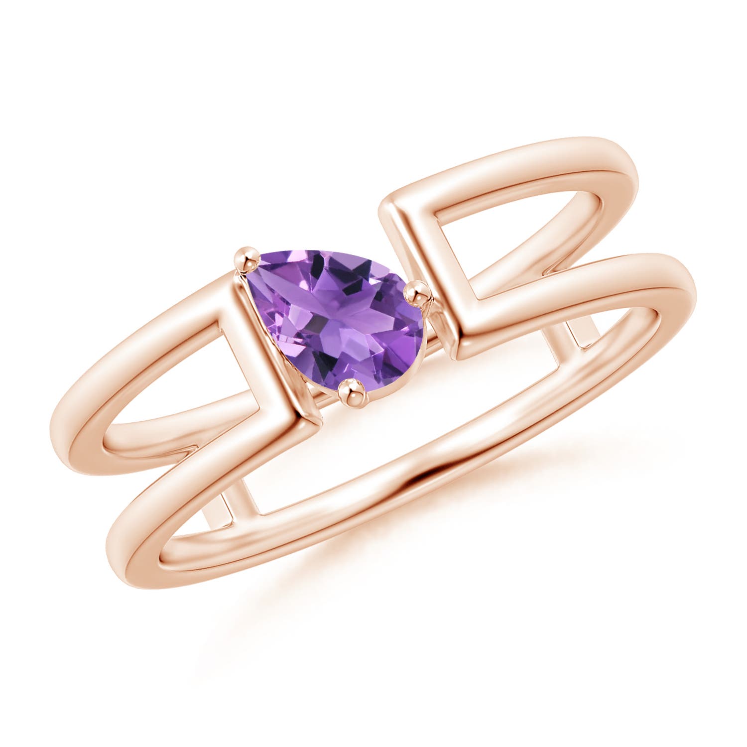 AA - Amethyst / 0.33 CT / 14 KT Rose Gold