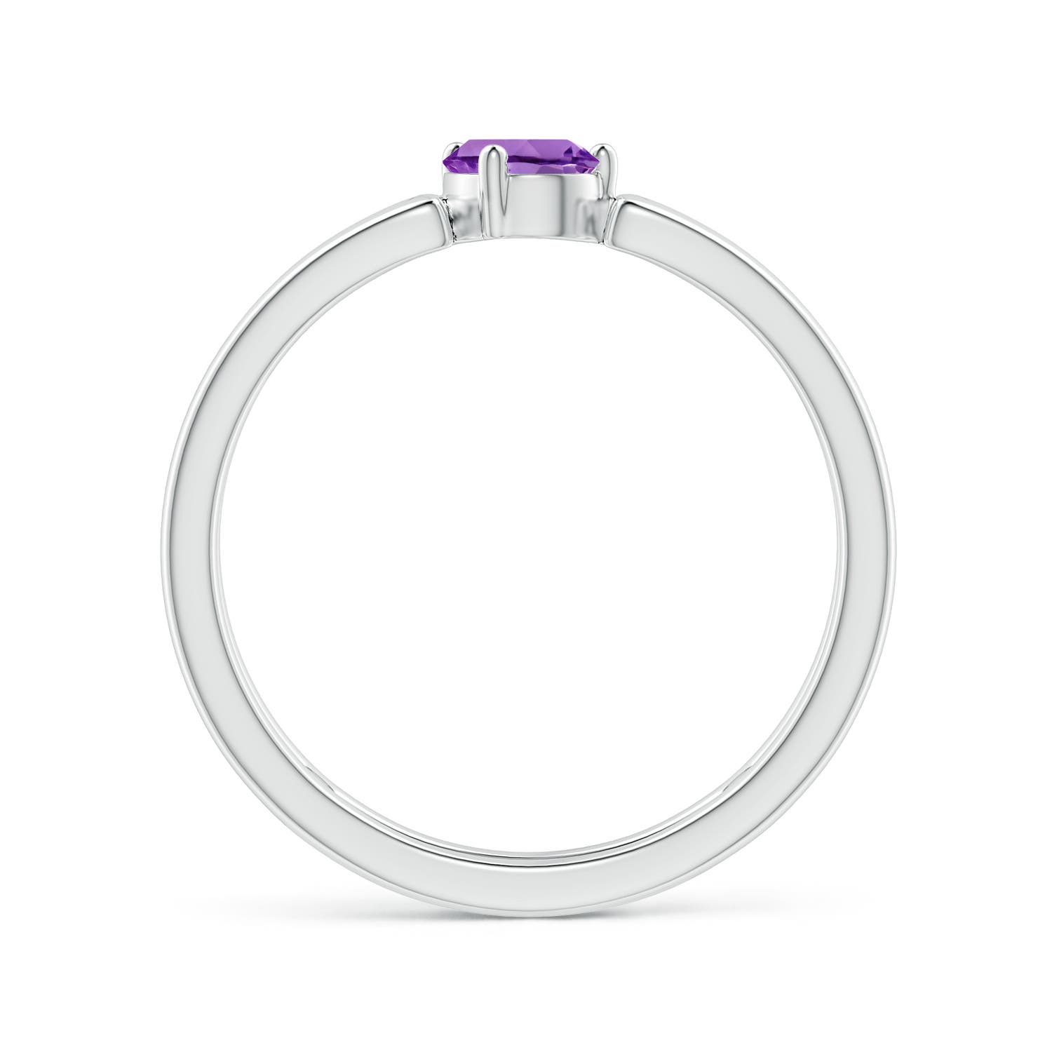 AA - Amethyst / 0.33 CT / 14 KT White Gold