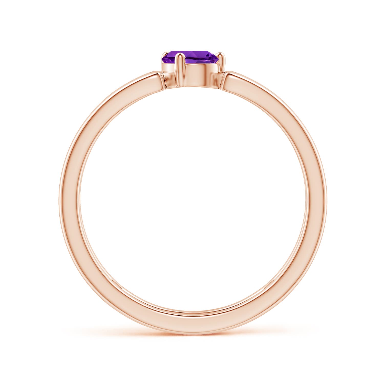 AAAA - Amethyst / 0.33 CT / 14 KT Rose Gold