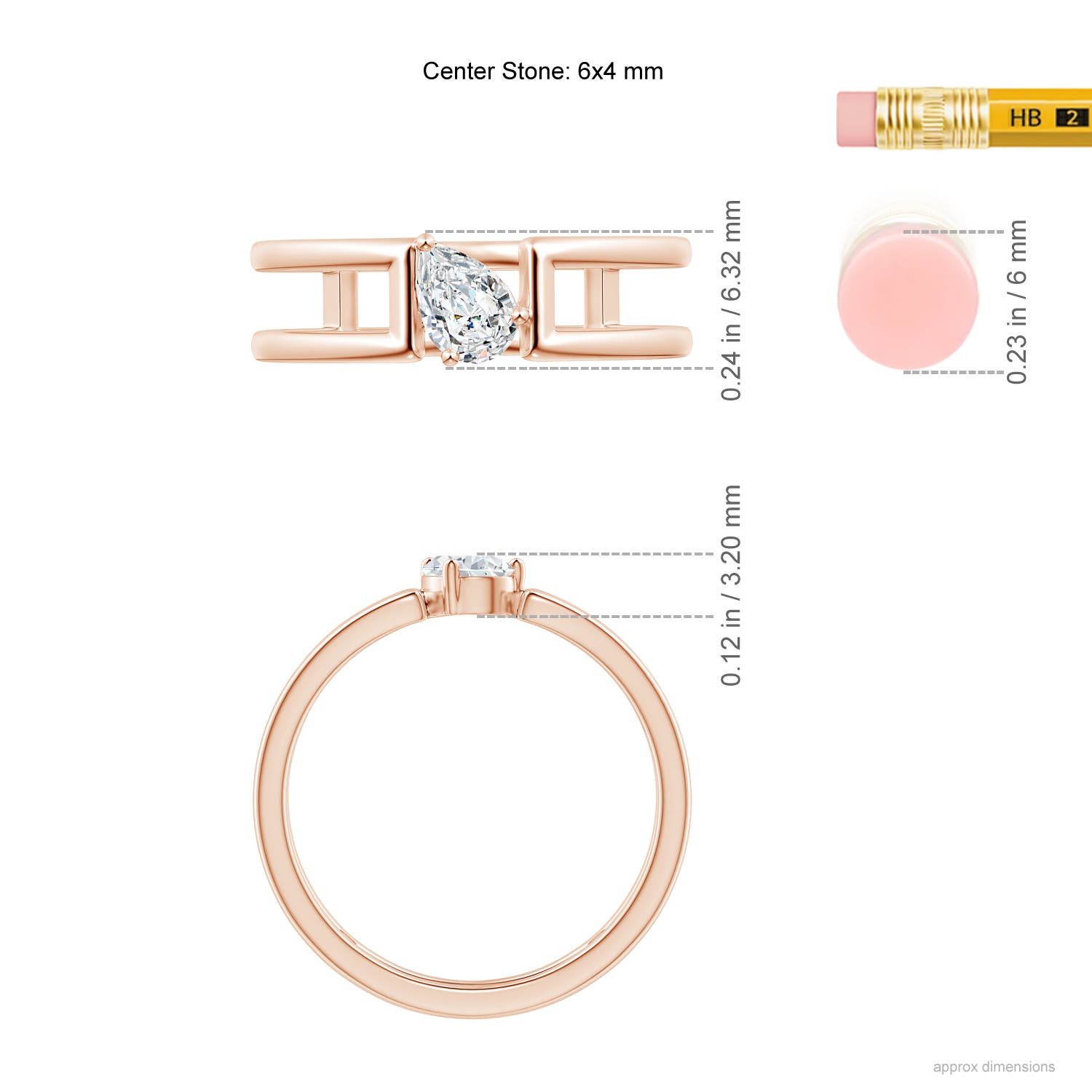 G, VS2 / 0.4 CT / 14 KT Rose Gold