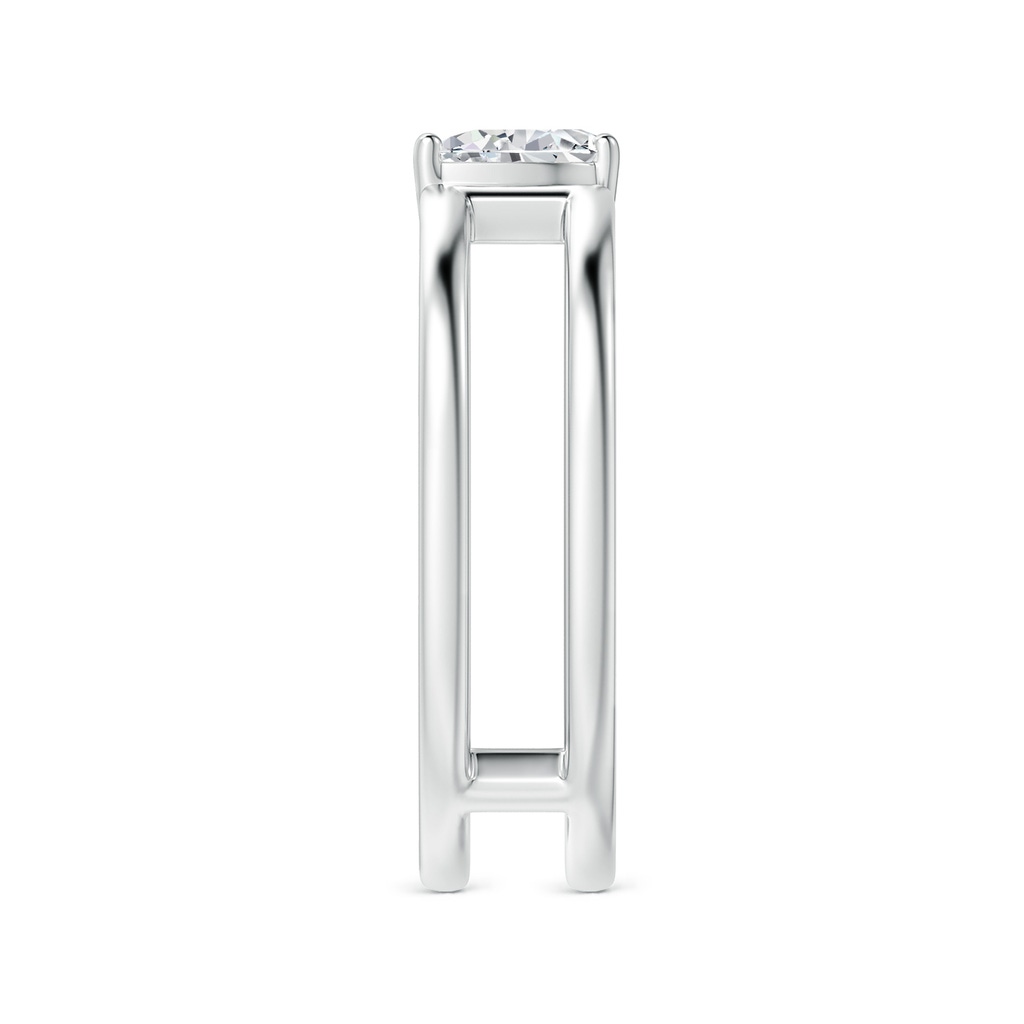 6x4mm HSI2 Tilted Pear Diamond Solitaire Parallel Split Shank Ring in White Gold Side-2