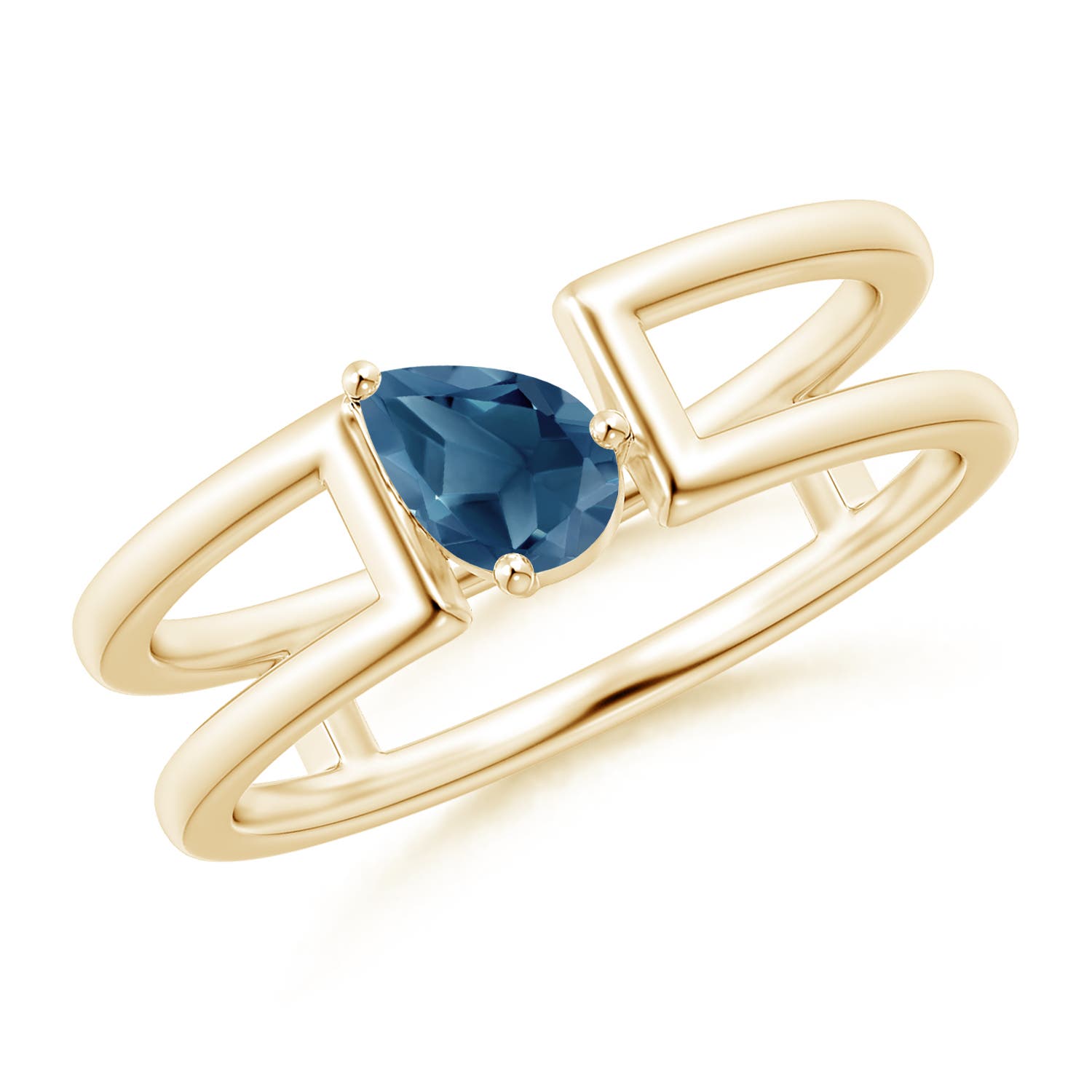 A - London Blue Topaz / 0.48 CT / 14 KT Yellow Gold