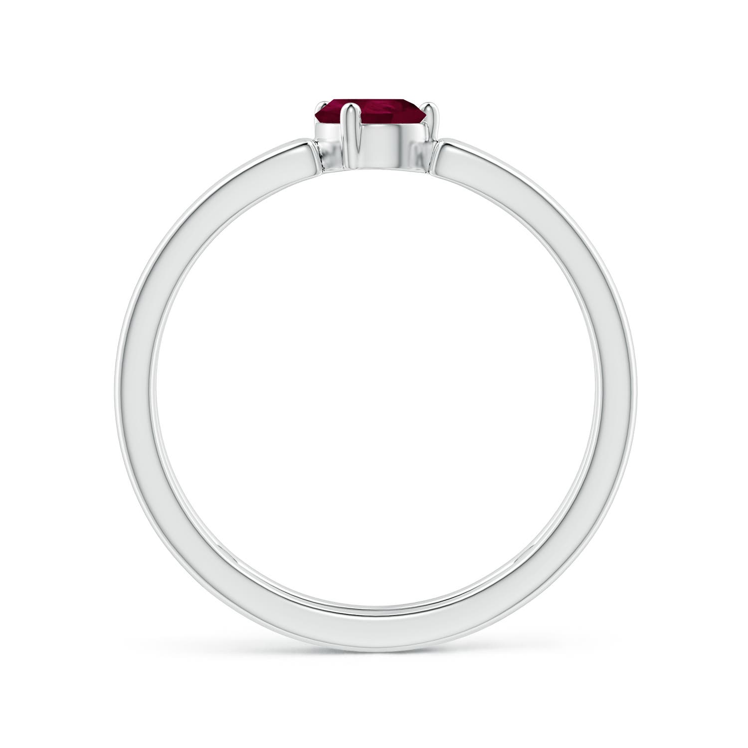 A - Ruby / 0.4 CT / 14 KT White Gold