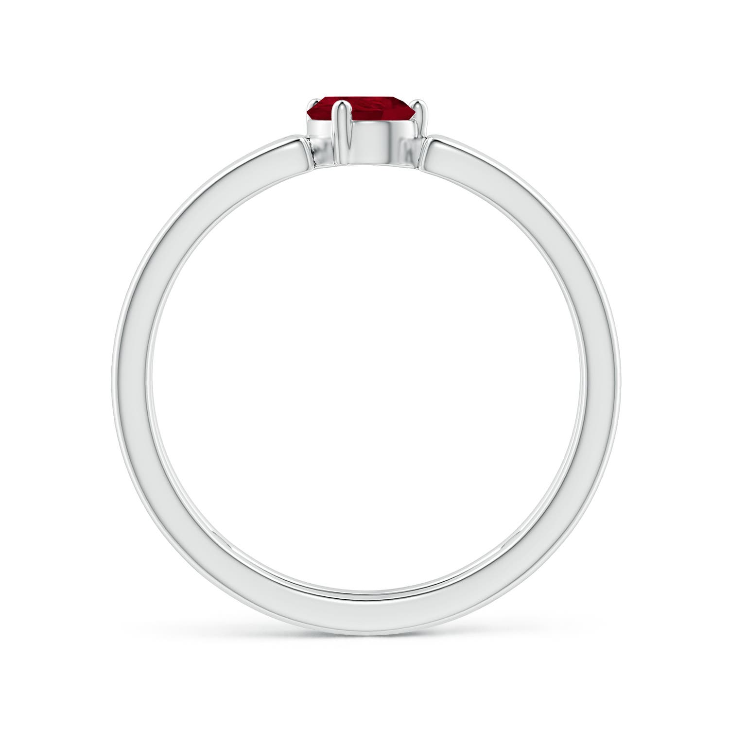 AA - Ruby / 0.4 CT / 14 KT White Gold