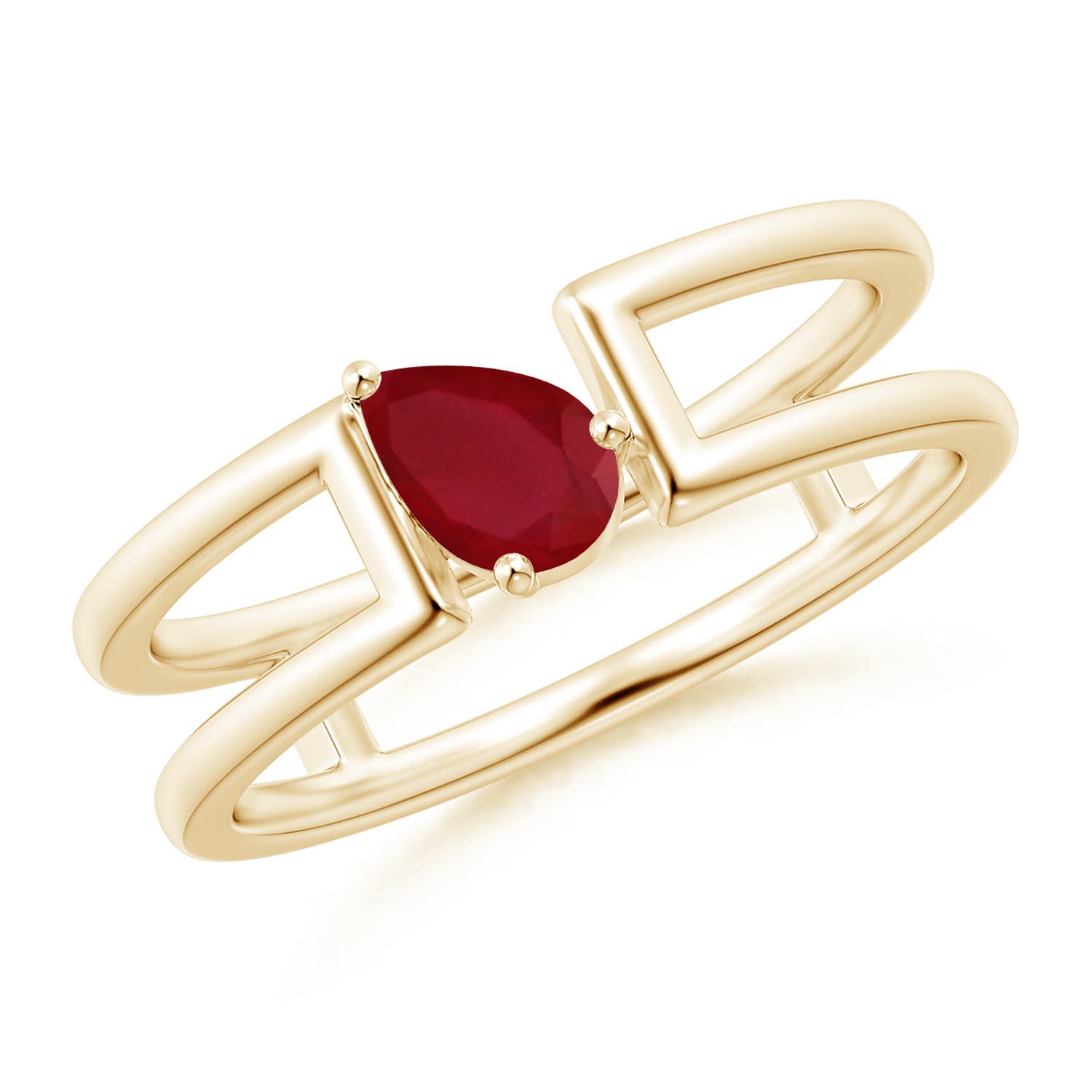 AA - Ruby / 0.4 CT / 14 KT Yellow Gold