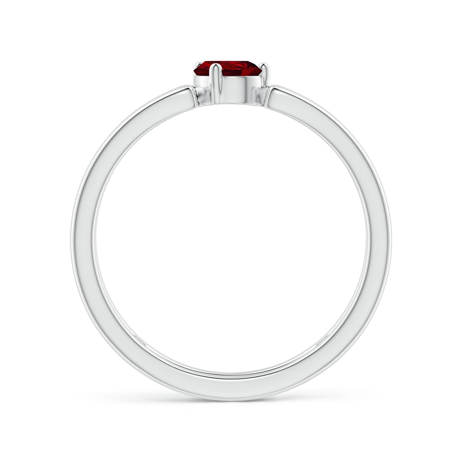 AAAA - Ruby / 0.4 CT / 14 KT White Gold