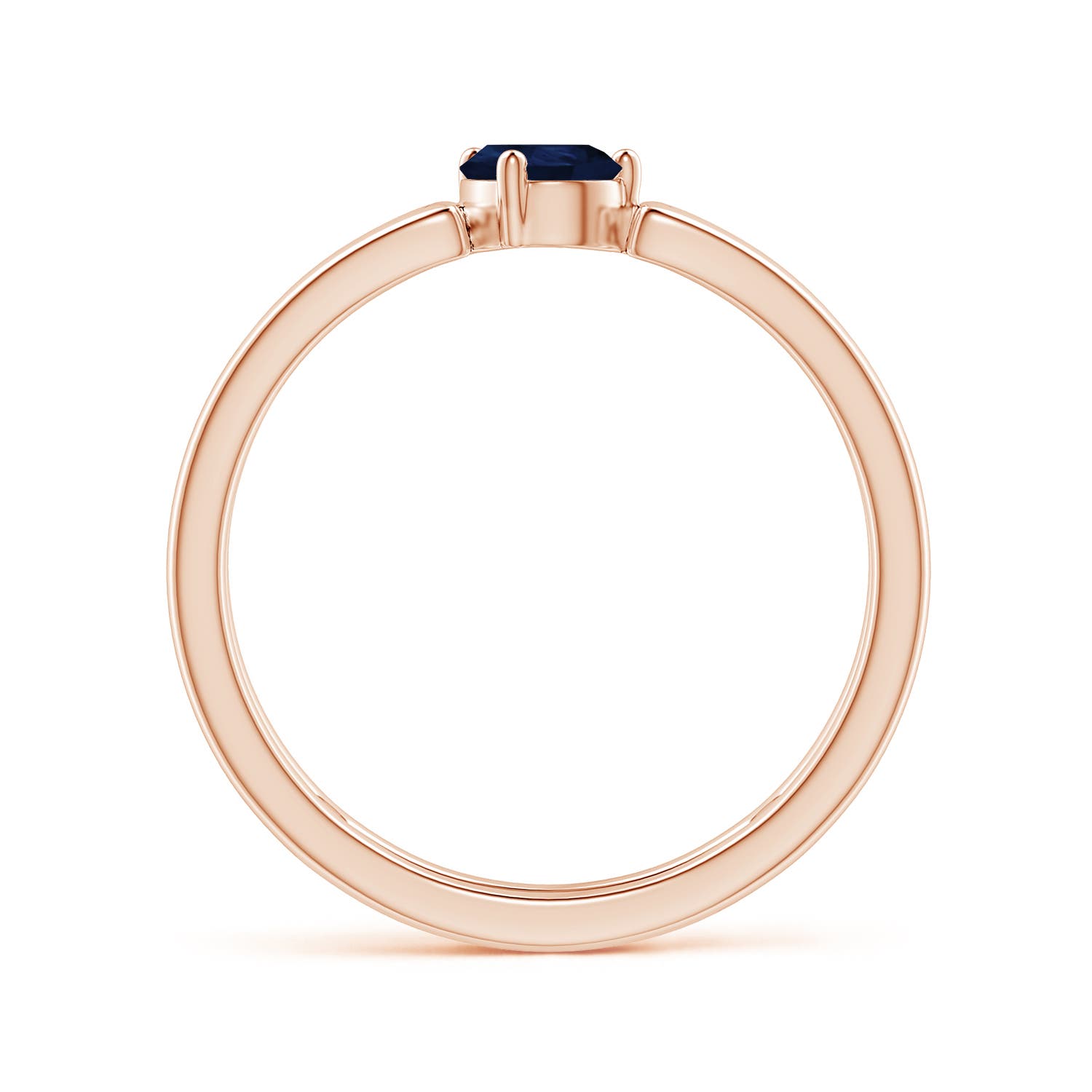 A - Blue Sapphire / 0.4 CT / 14 KT Rose Gold