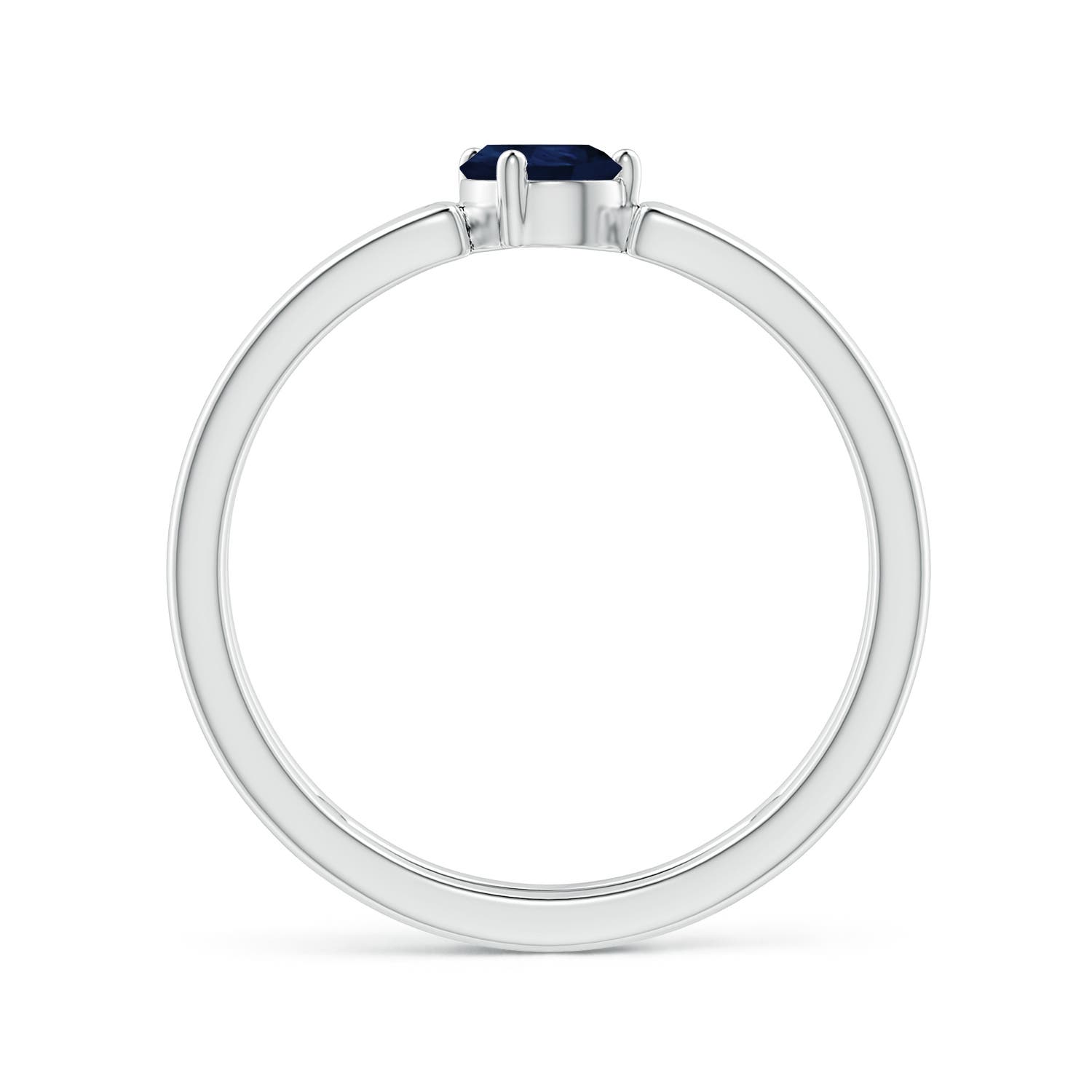 A - Blue Sapphire / 0.4 CT / 14 KT White Gold