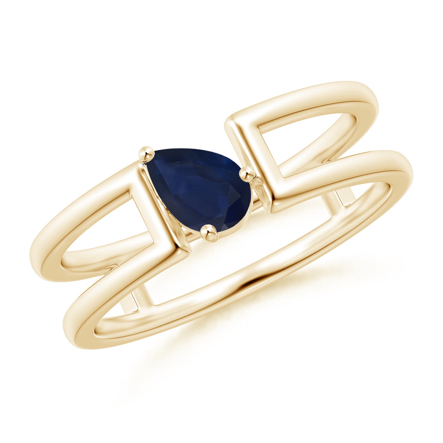 A - Blue Sapphire / 0.4 CT / 14 KT Yellow Gold