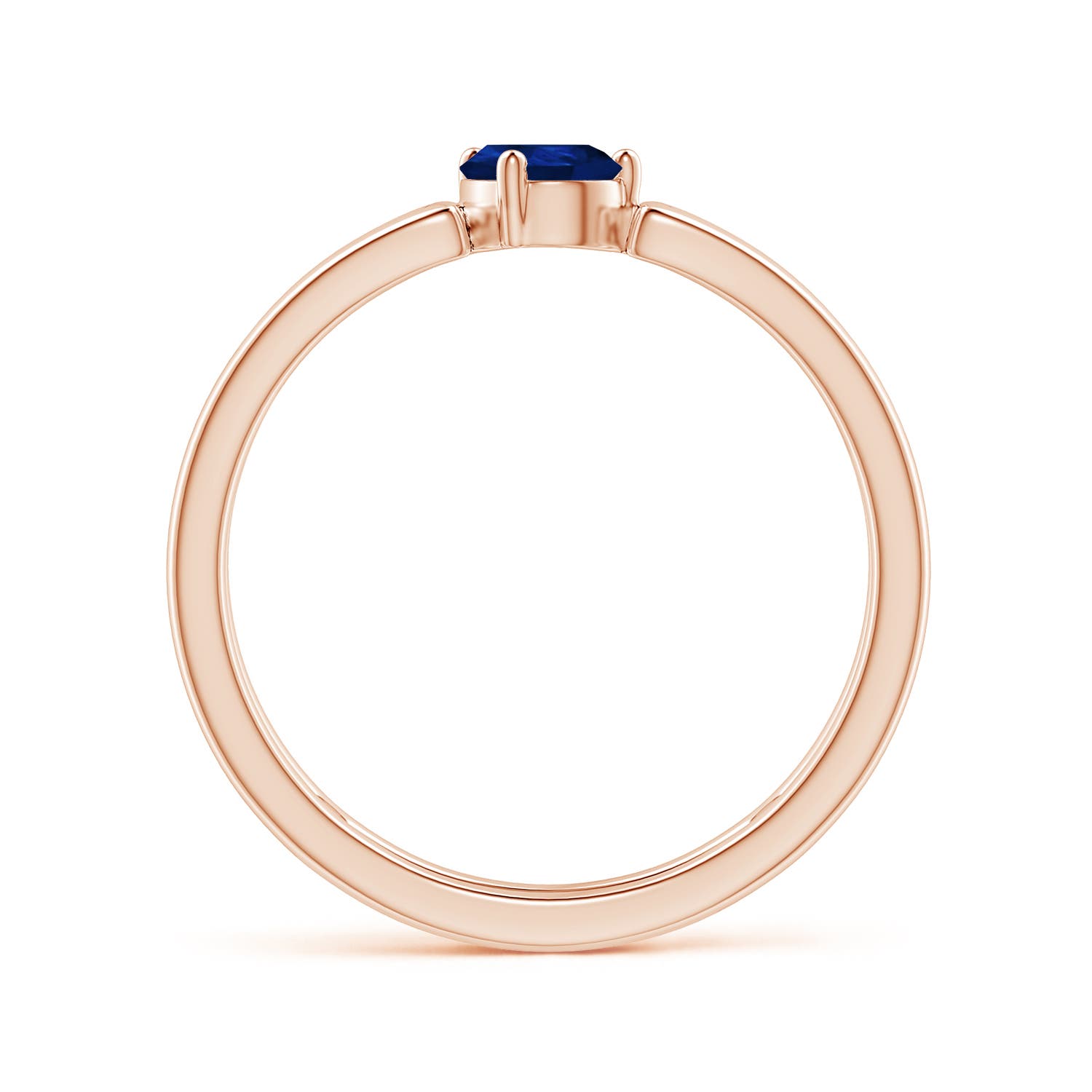 AA - Blue Sapphire / 0.4 CT / 14 KT Rose Gold