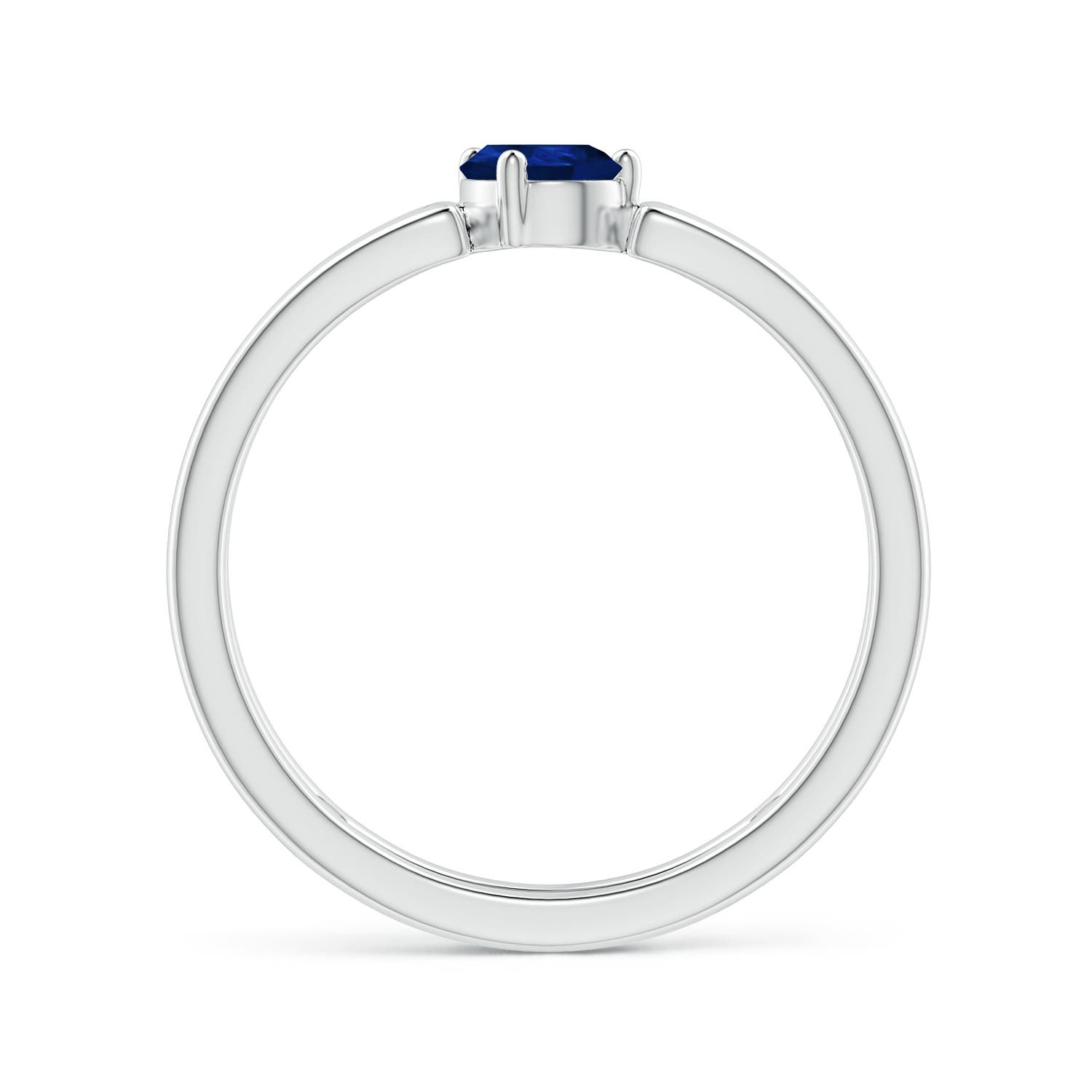 AA - Blue Sapphire / 0.4 CT / 14 KT White Gold