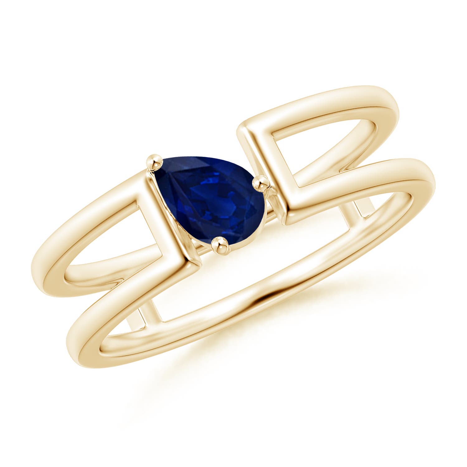 AA - Blue Sapphire / 0.4 CT / 14 KT Yellow Gold