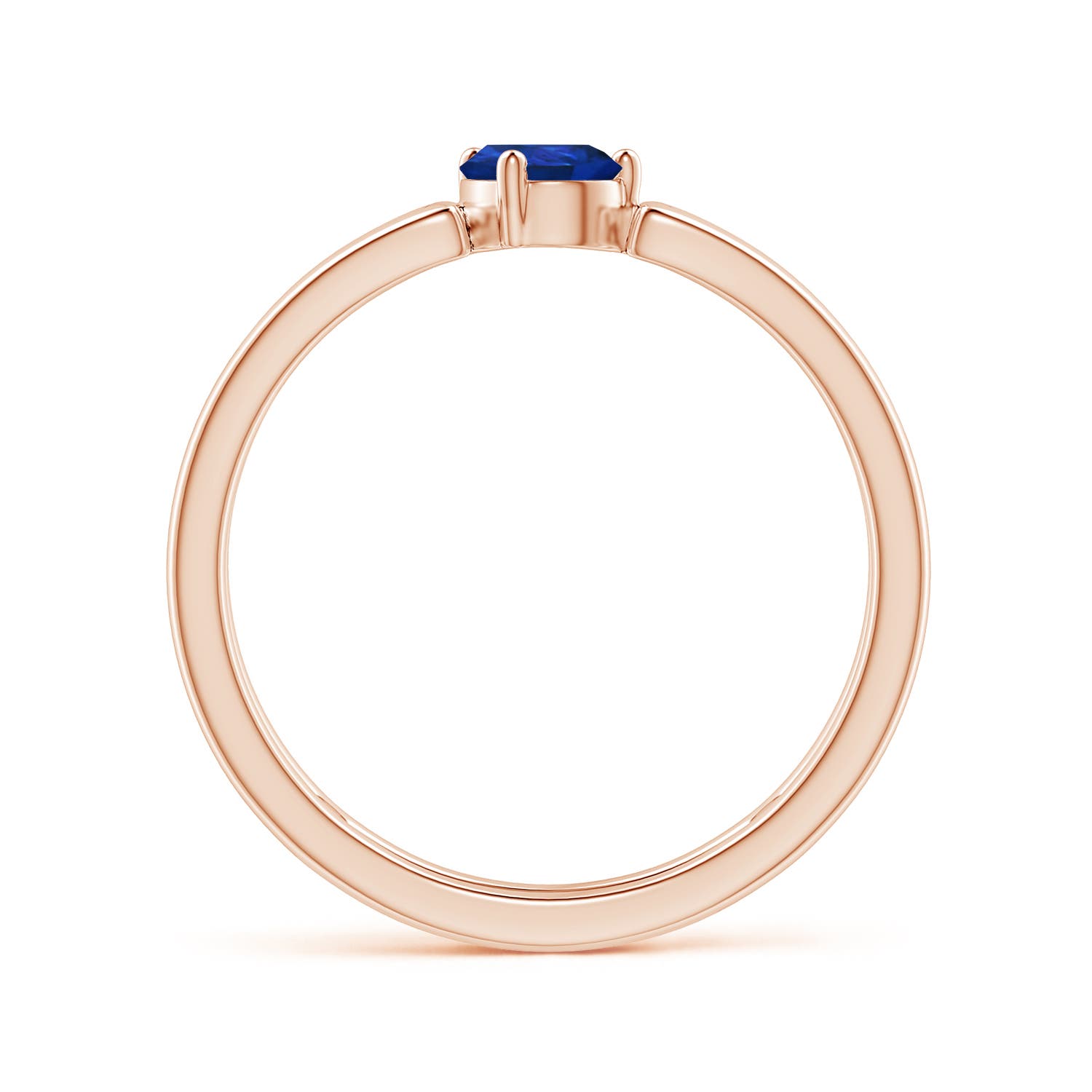 AAA - Blue Sapphire / 0.4 CT / 14 KT Rose Gold