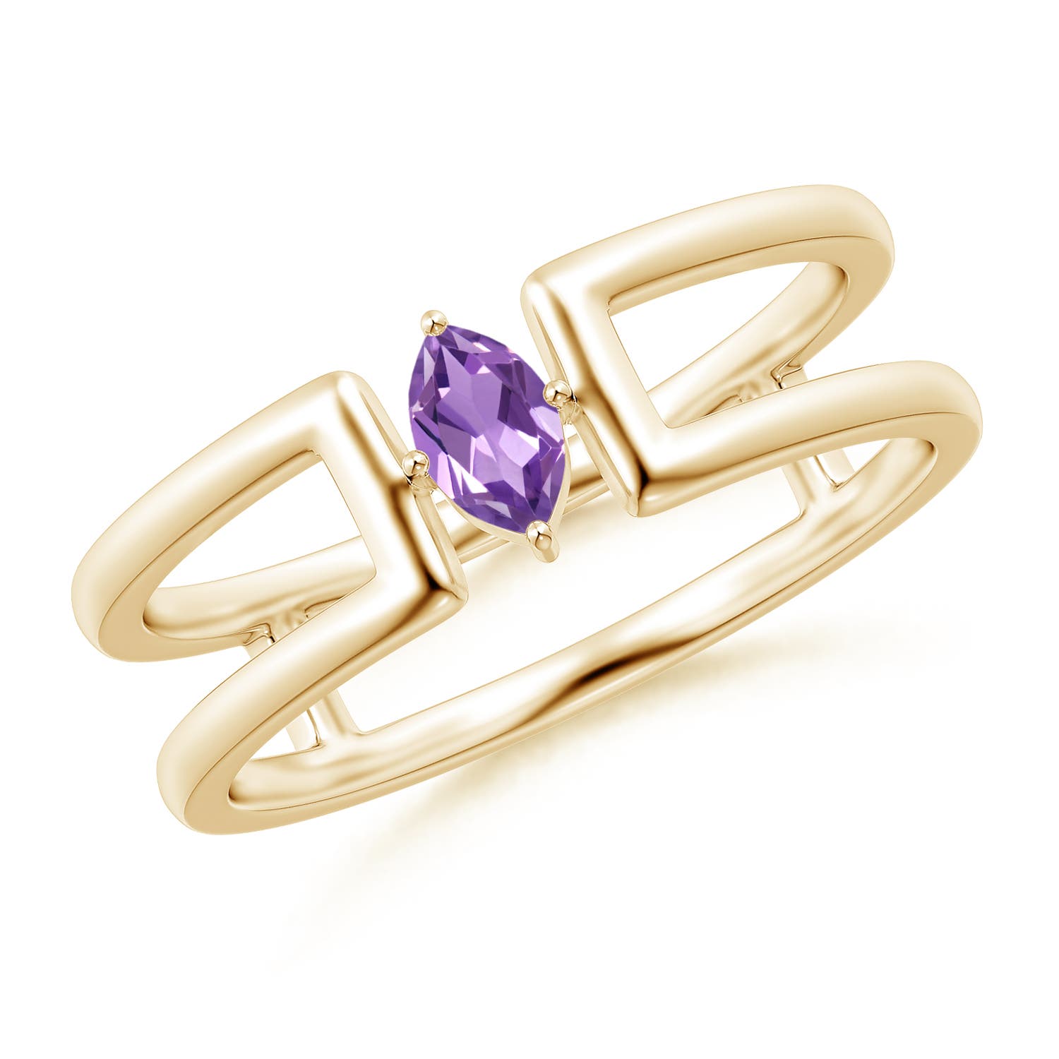 A - Amethyst / 0.13 CT / 14 KT Yellow Gold