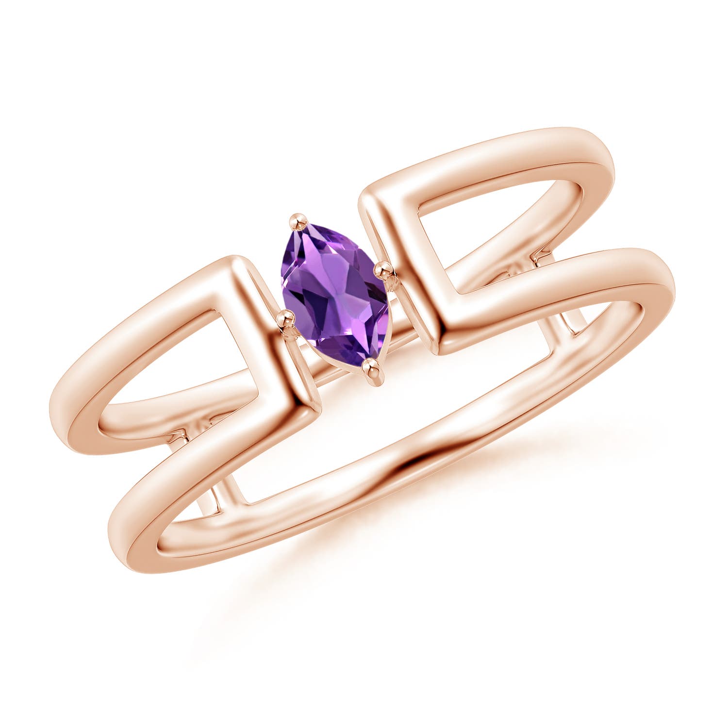 AAA - Amethyst / 0.13 CT / 14 KT Rose Gold