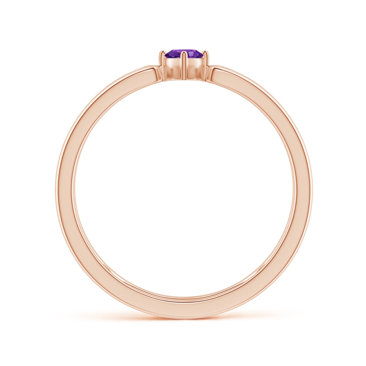 AAAA - Amethyst / 0.13 CT / 14 KT Rose Gold