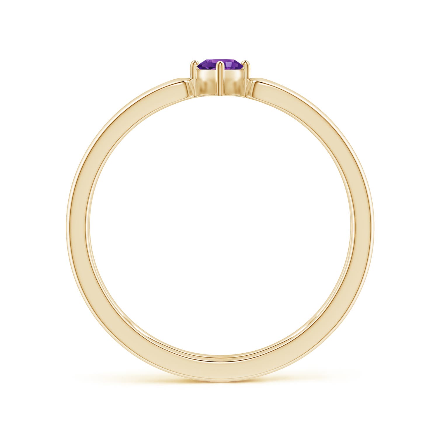 AAAA - Amethyst / 0.13 CT / 14 KT Yellow Gold