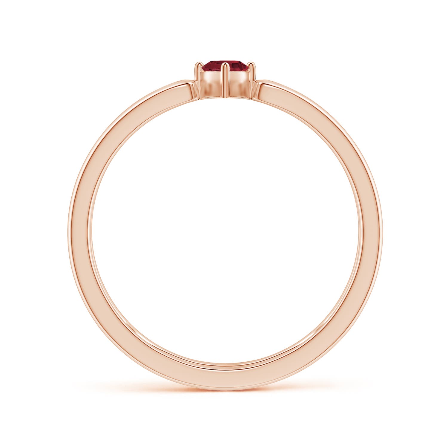 A - Ruby / 0.18 CT / 14 KT Rose Gold