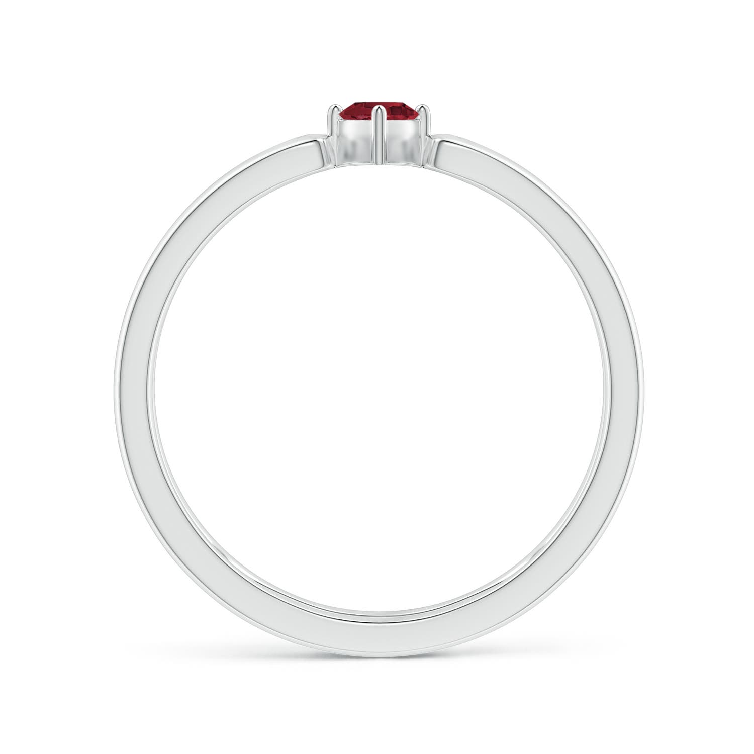 A - Ruby / 0.18 CT / 14 KT White Gold