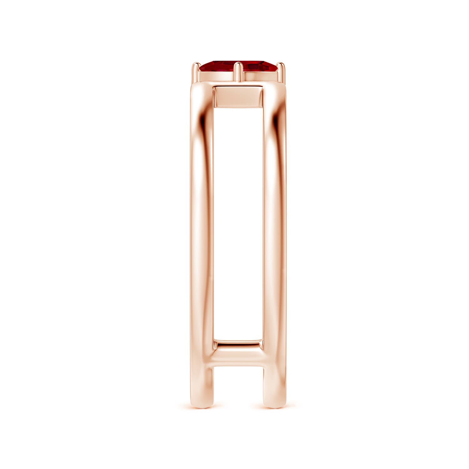 AAAA - Ruby / 0.18 CT / 14 KT Rose Gold