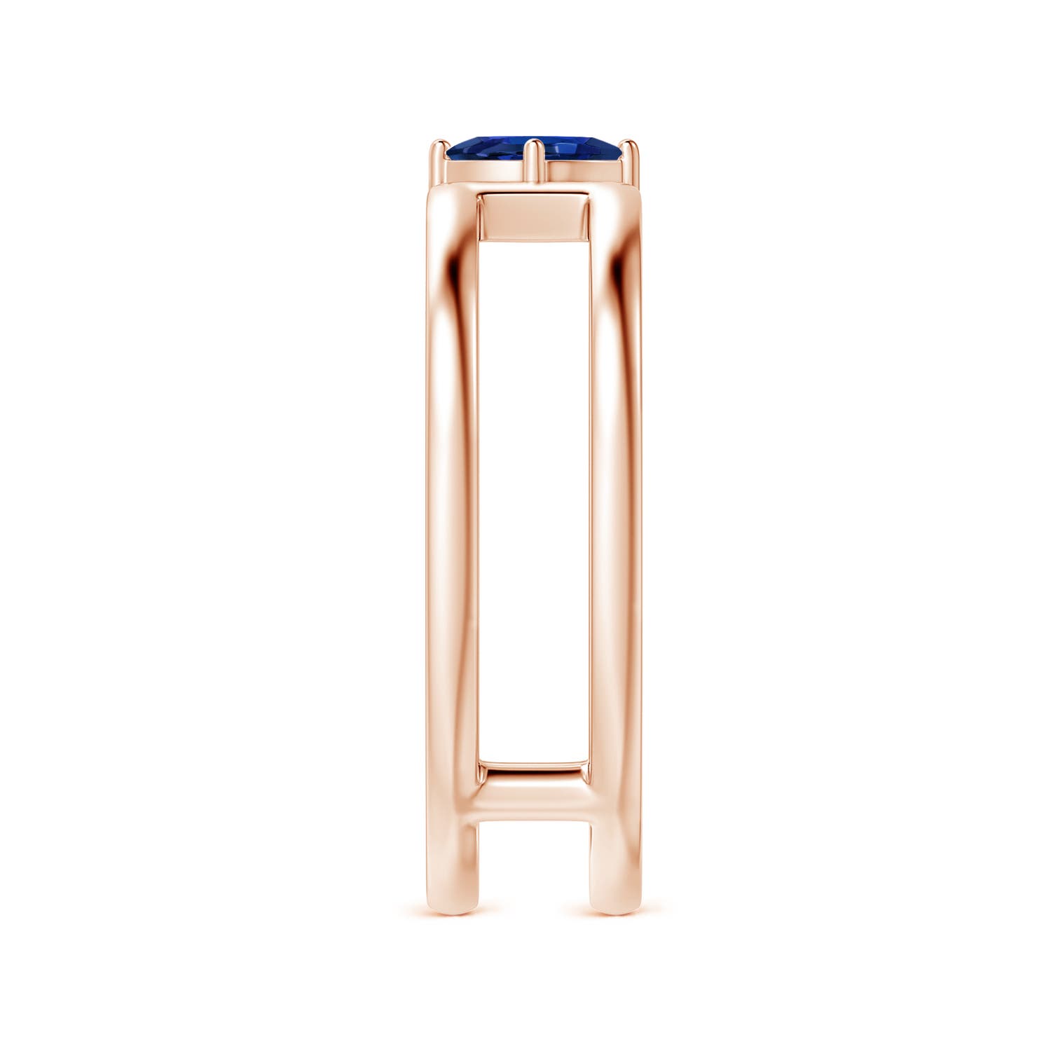 AA - Blue Sapphire / 0.2 CT / 14 KT Rose Gold