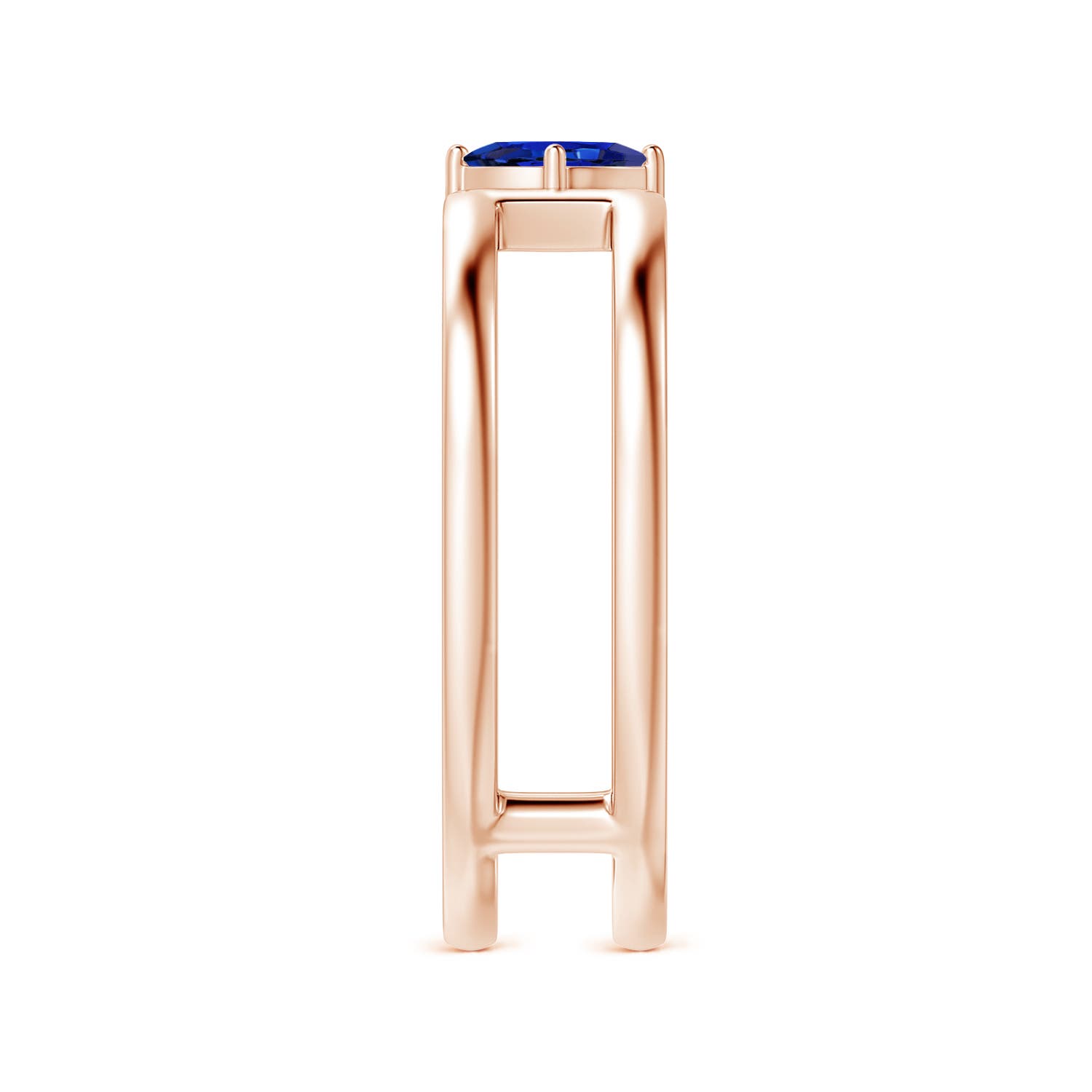 AAA - Blue Sapphire / 0.2 CT / 14 KT Rose Gold