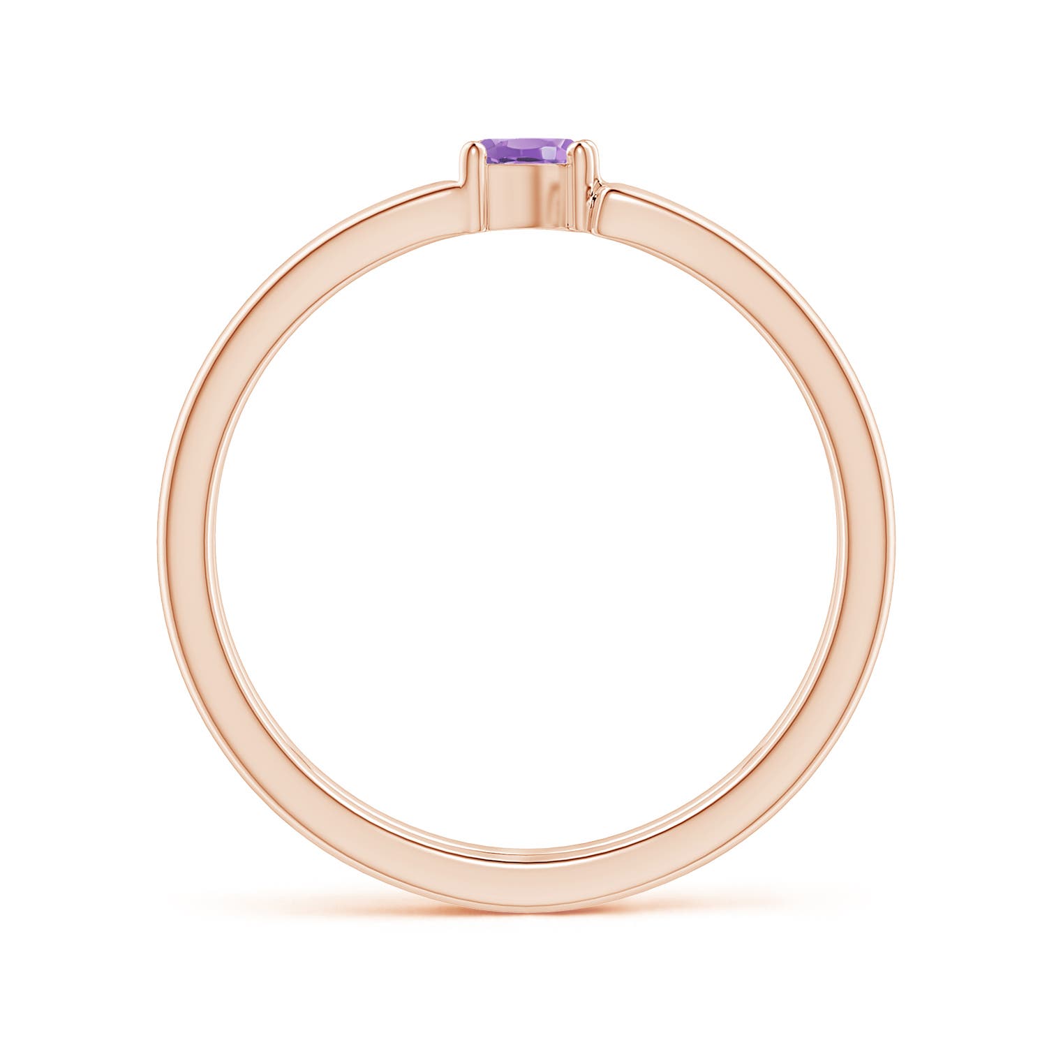 A - Amethyst / 0.13 CT / 14 KT Rose Gold