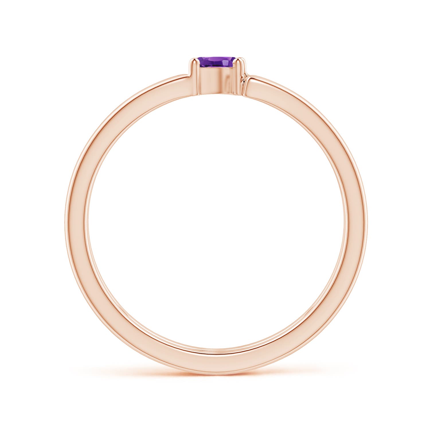 AAAA - Amethyst / 0.13 CT / 14 KT Rose Gold