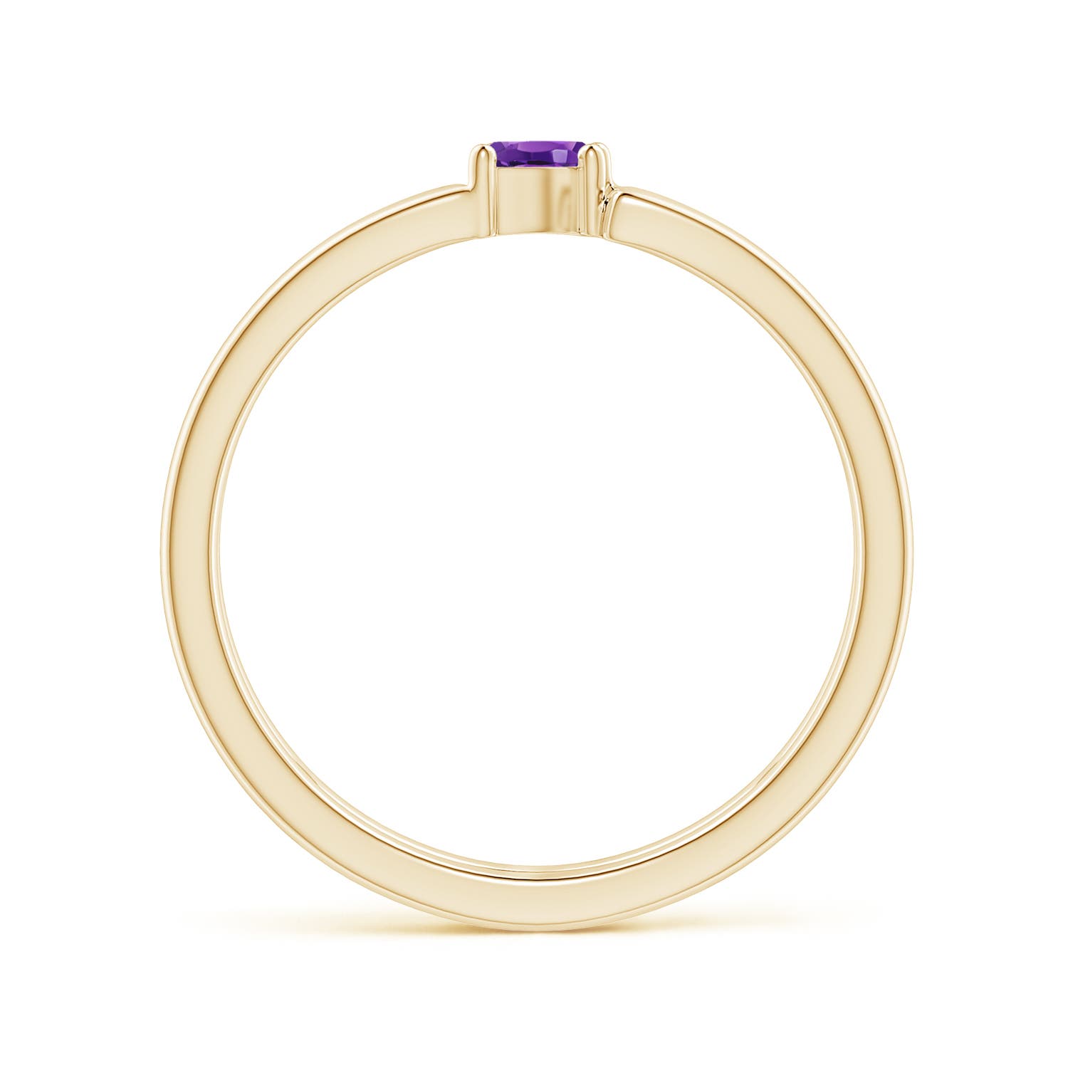 AAAA - Amethyst / 0.13 CT / 14 KT Yellow Gold