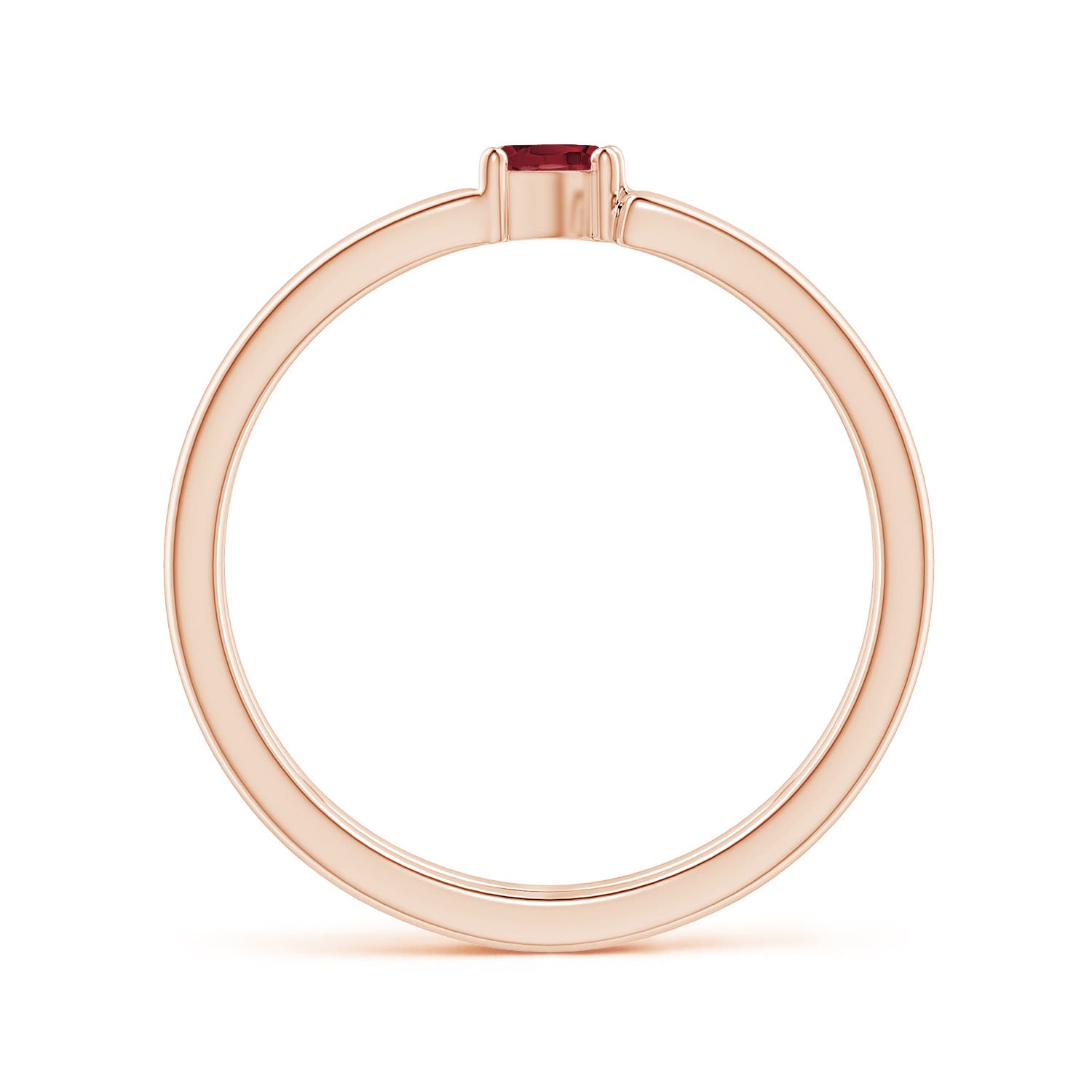 A - Ruby / 0.18 CT / 14 KT Rose Gold