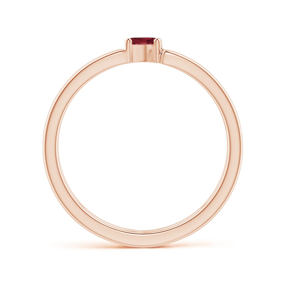5x2.5mm A Tilted Marquise Ruby Solitaire Parallel Split Shank Ring in Rose Gold side-1