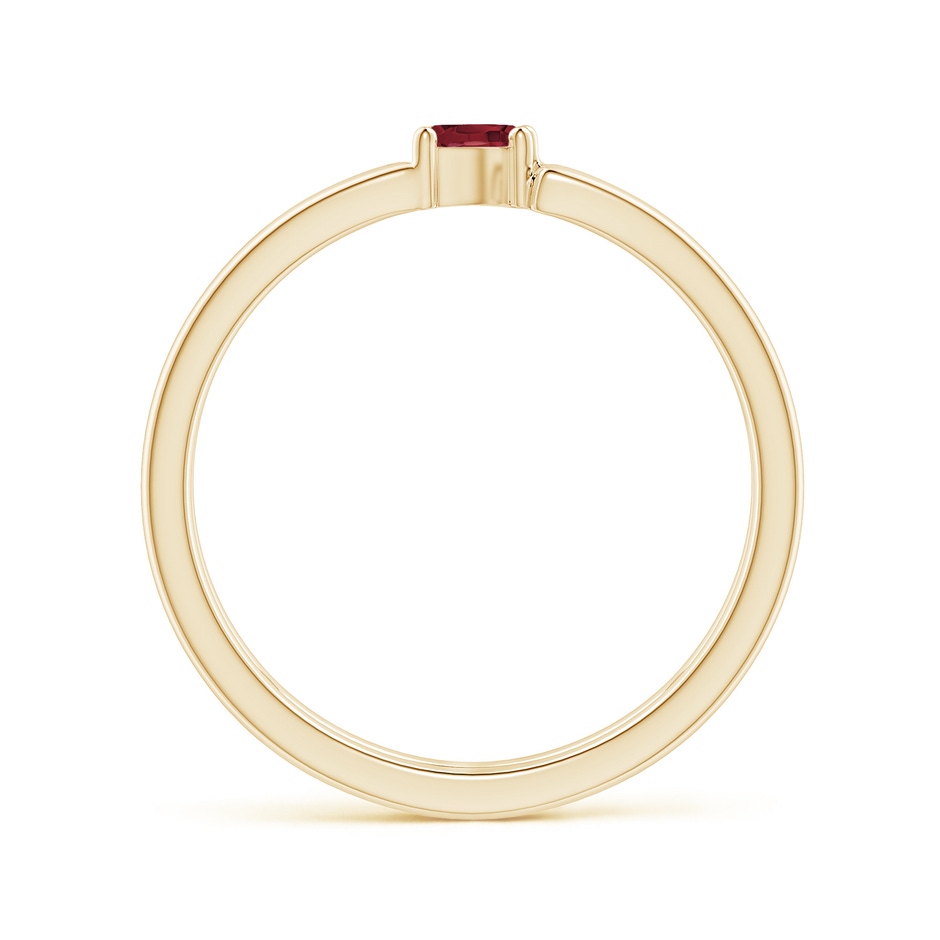 5x2.5mm A Tilted Marquise Ruby Solitaire Parallel Split Shank Ring in Yellow Gold side-1
