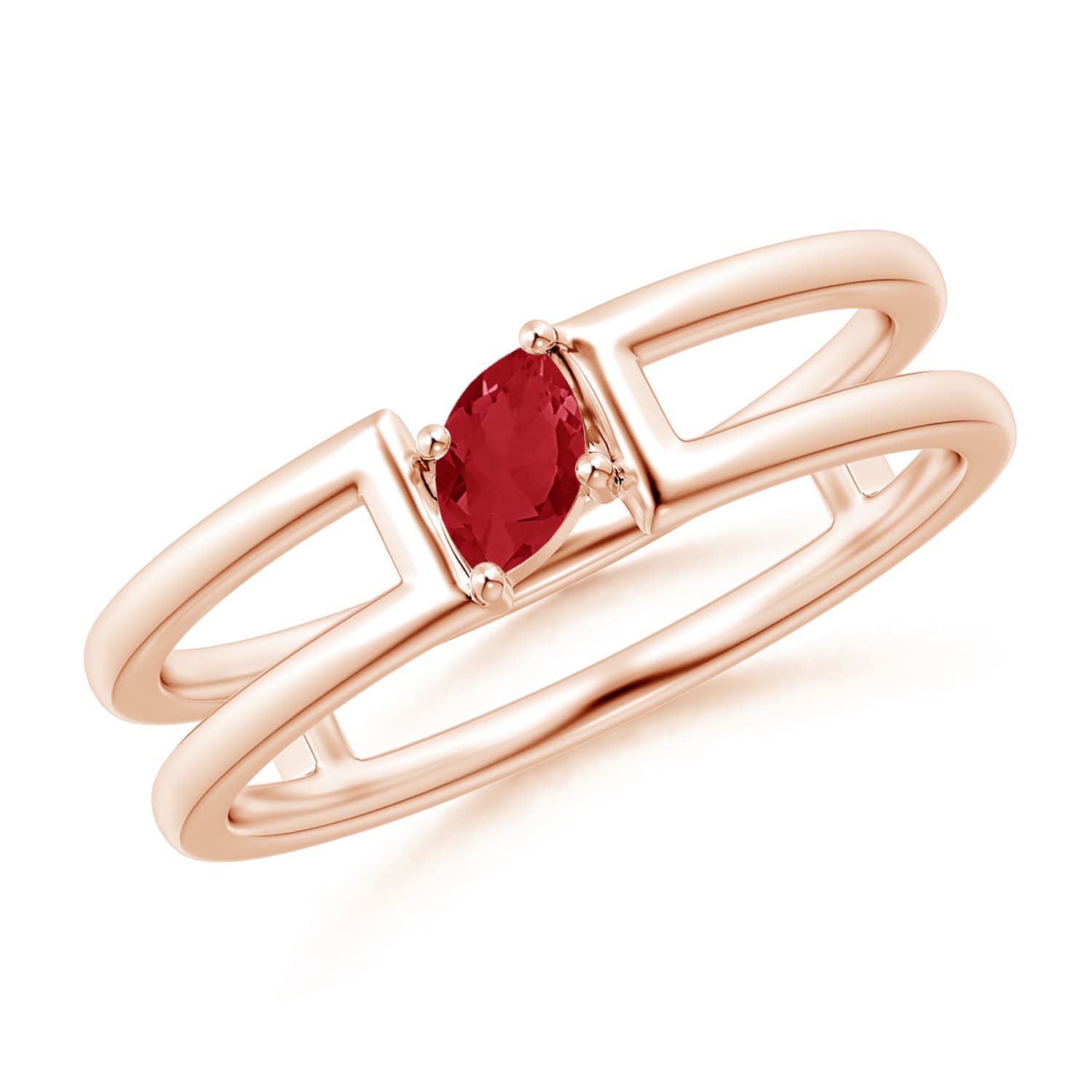 AA - Ruby / 0.18 CT / 14 KT Rose Gold