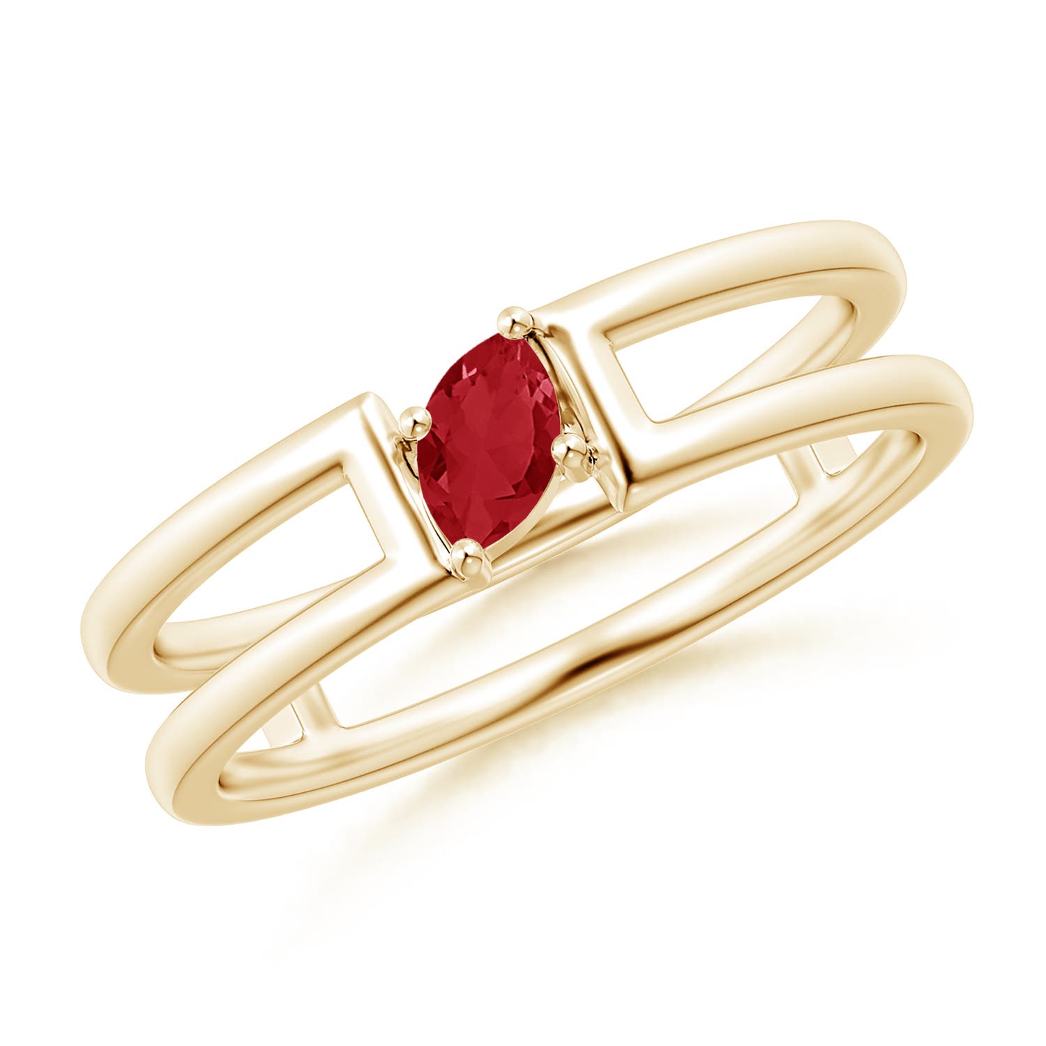 AA - Ruby / 0.18 CT / 14 KT Yellow Gold