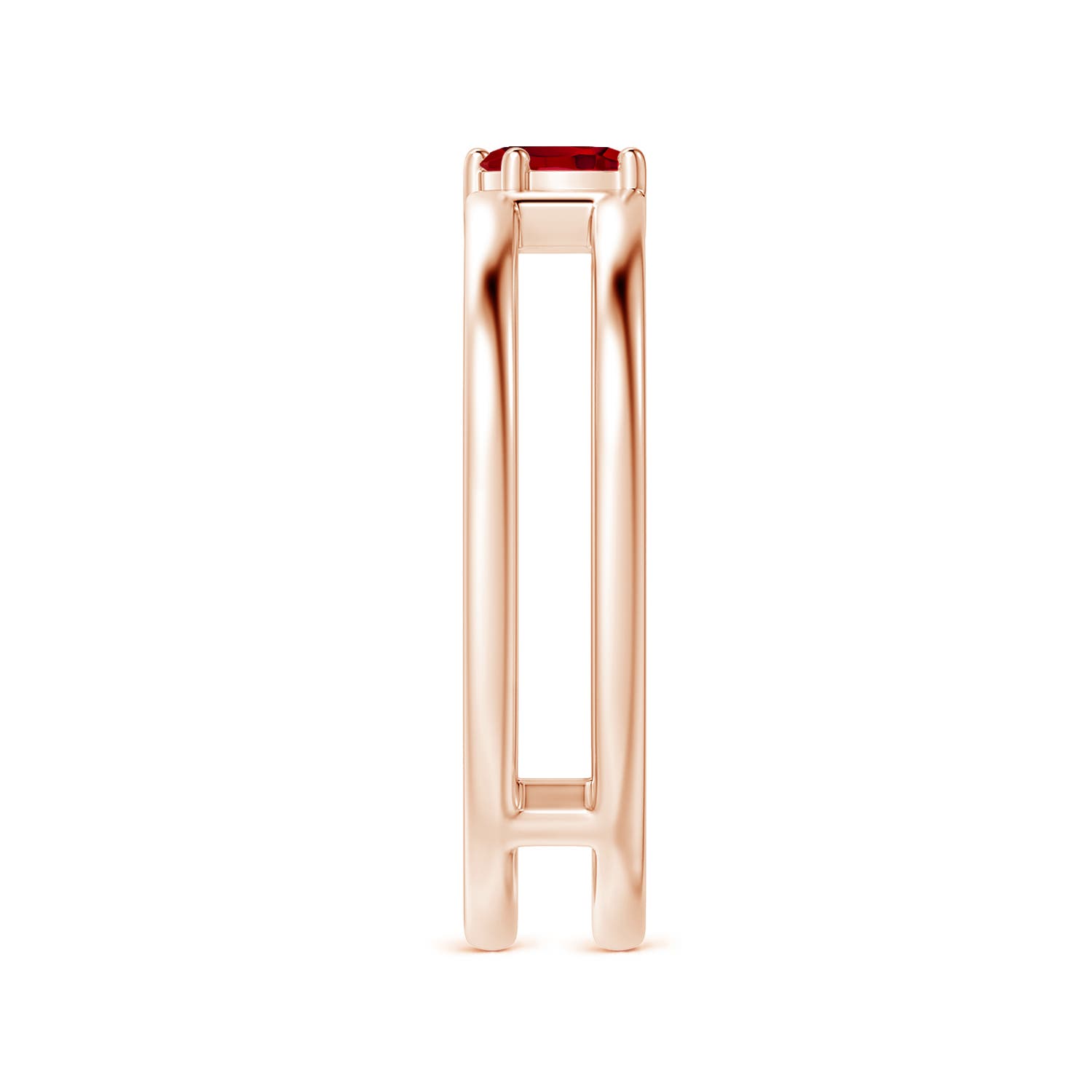 AAA - Ruby / 0.18 CT / 14 KT Rose Gold