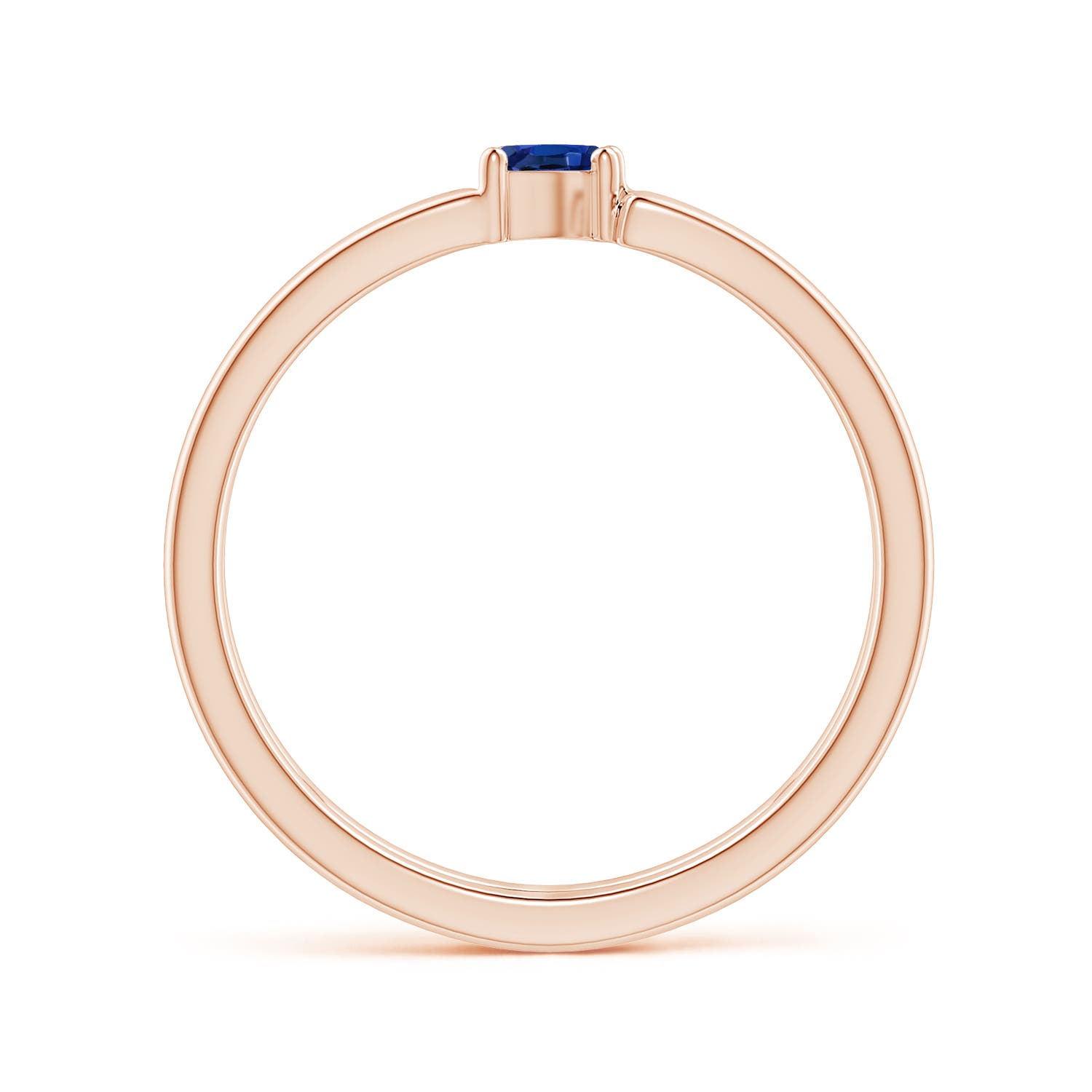 AA - Blue Sapphire / 0.2 CT / 14 KT Rose Gold