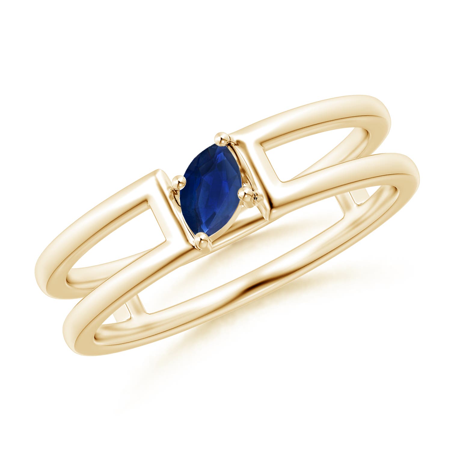 AA - Blue Sapphire / 0.2 CT / 14 KT Yellow Gold