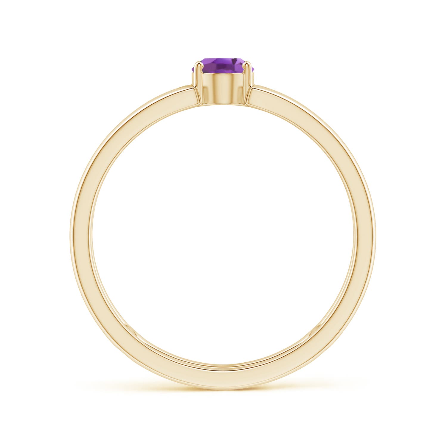 A - Amethyst / 0.4 CT / 14 KT Yellow Gold