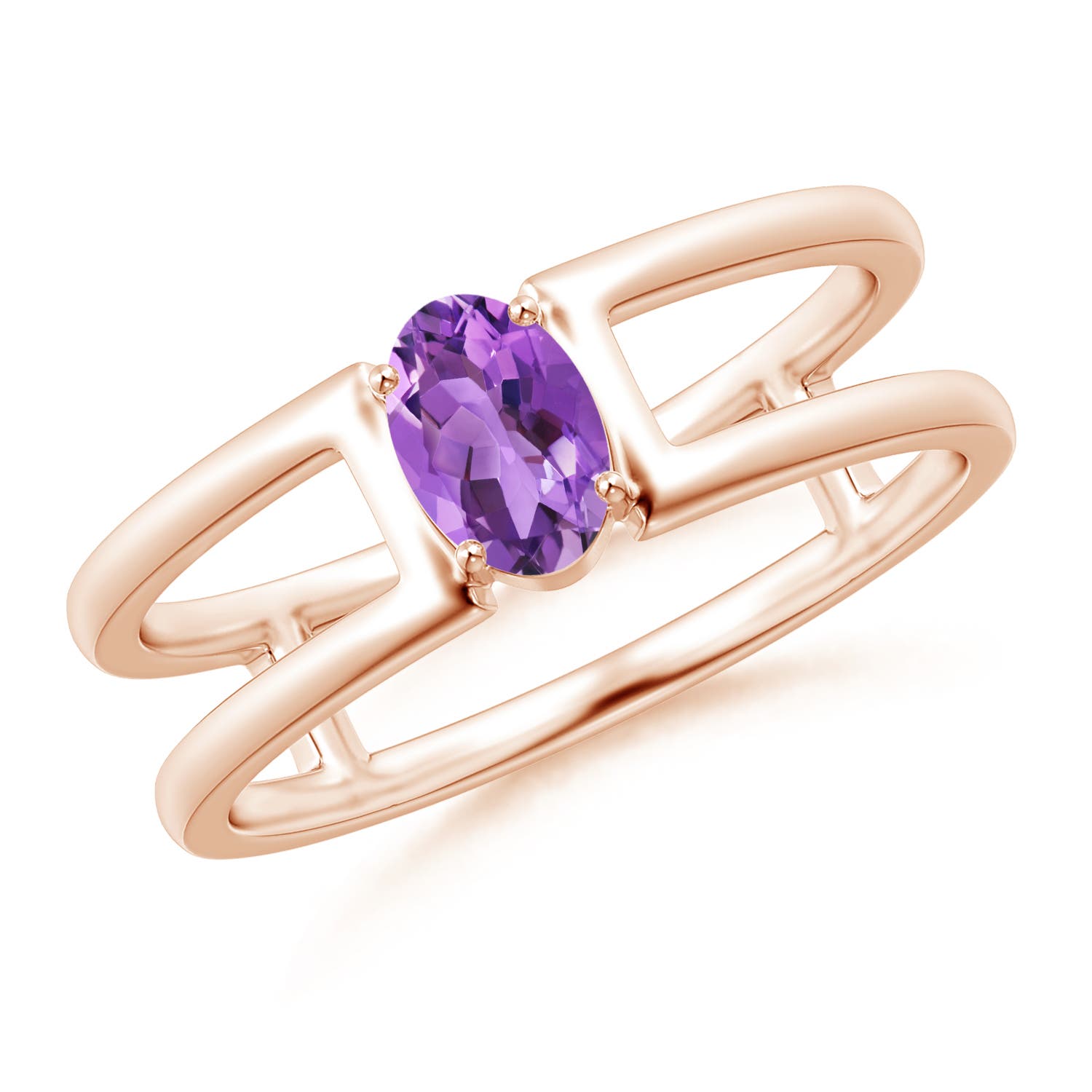 AA - Amethyst / 0.4 CT / 14 KT Rose Gold