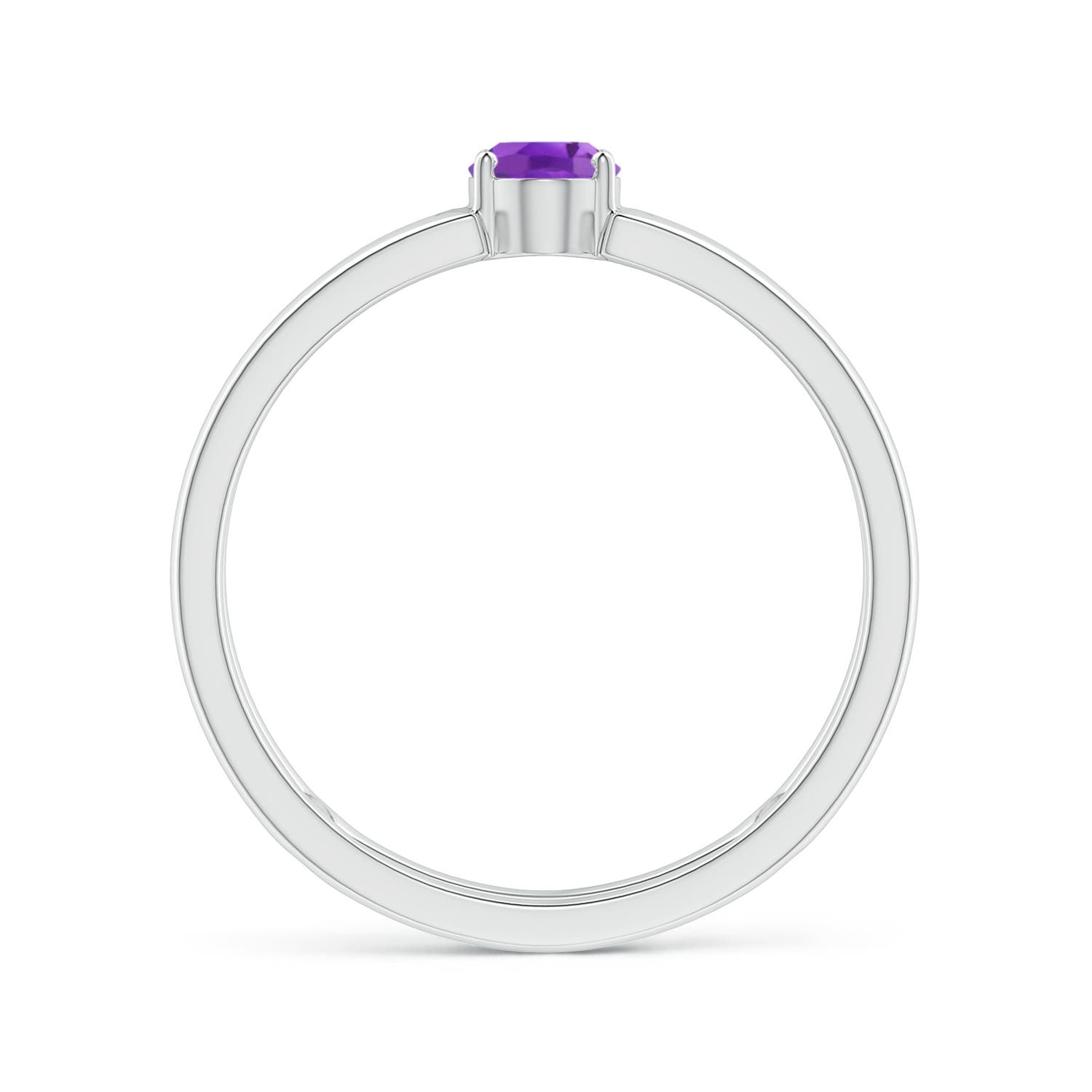 AA - Amethyst / 0.4 CT / 14 KT White Gold