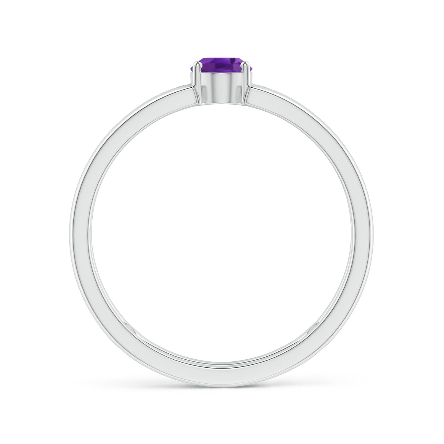 AAA - Amethyst / 0.4 CT / 14 KT White Gold