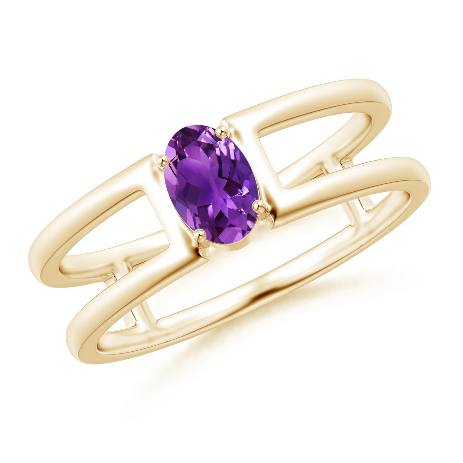 AAAA - Amethyst / 0.4 CT / 14 KT Yellow Gold