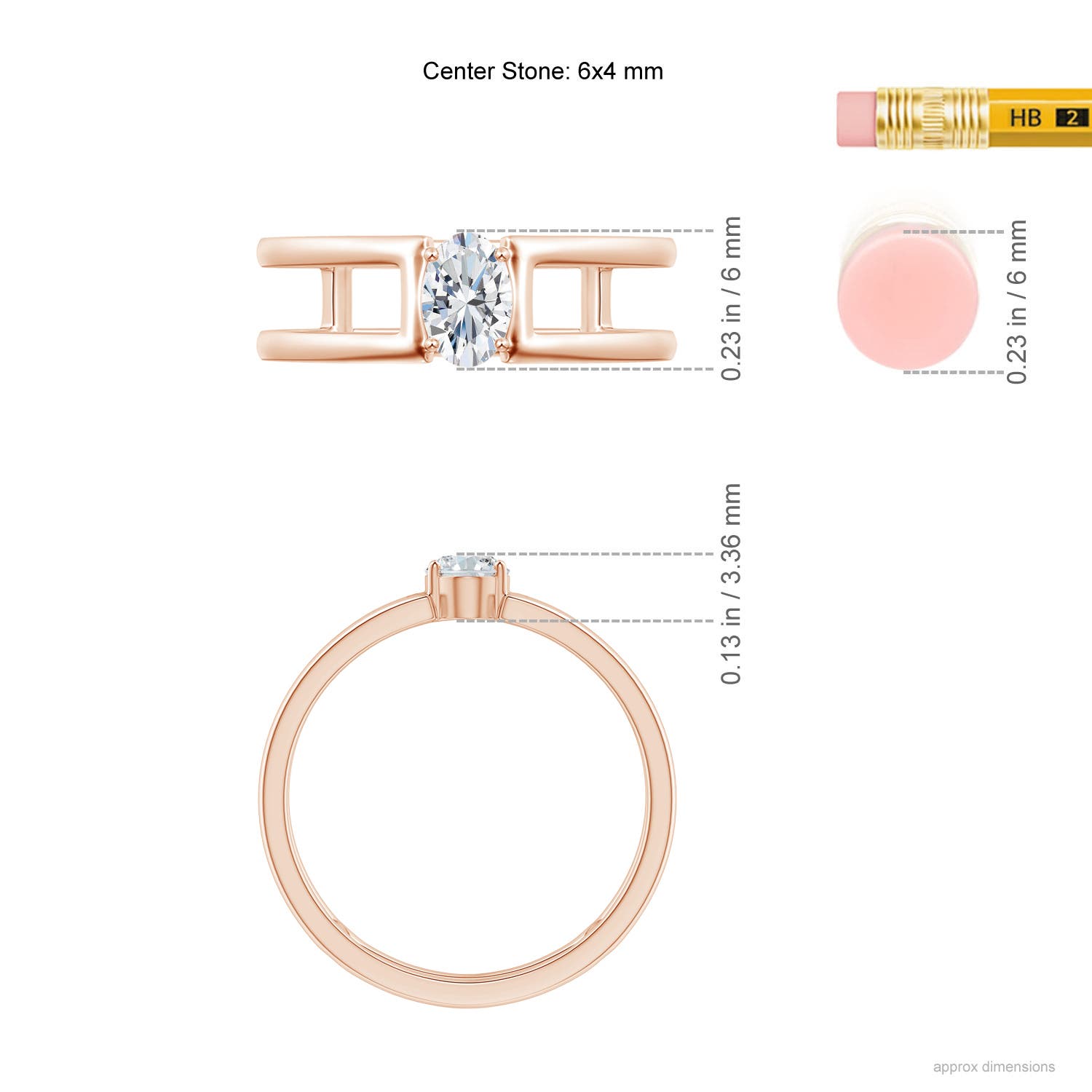 G, VS2 / 0.43 CT / 14 KT Rose Gold