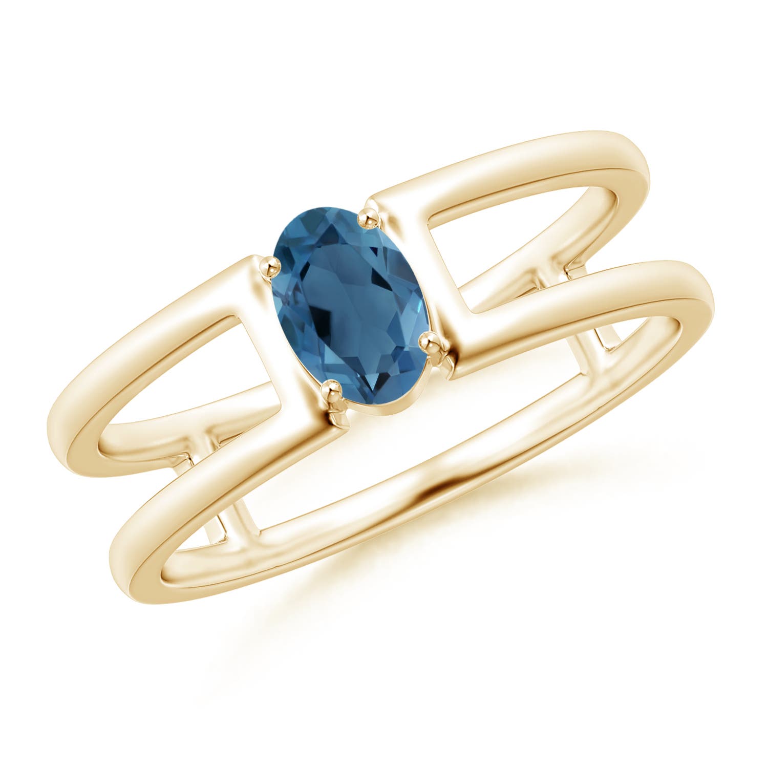 A - London Blue Topaz / 0.54 CT / 14 KT Yellow Gold