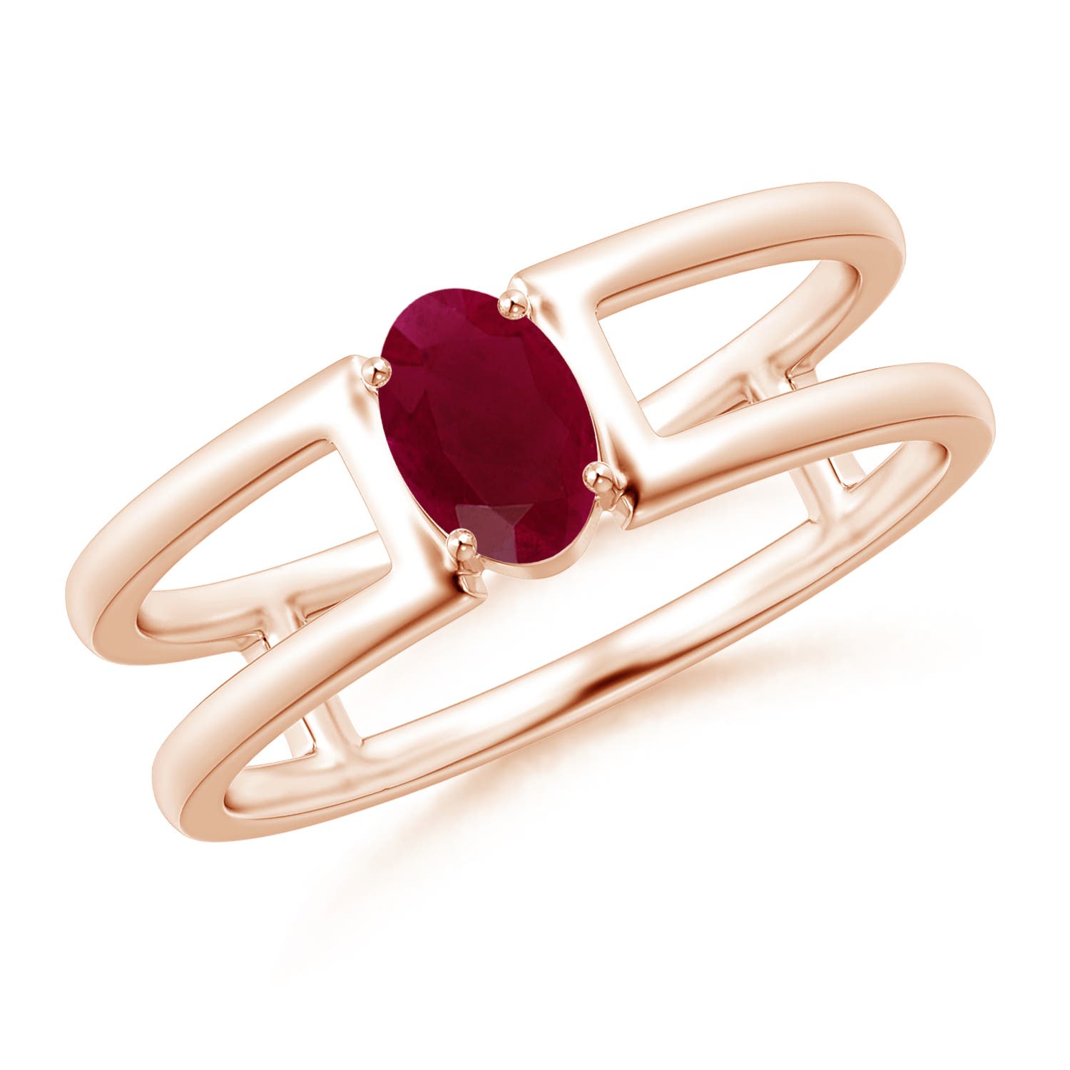 A - Ruby / 0.6 CT / 14 KT Rose Gold